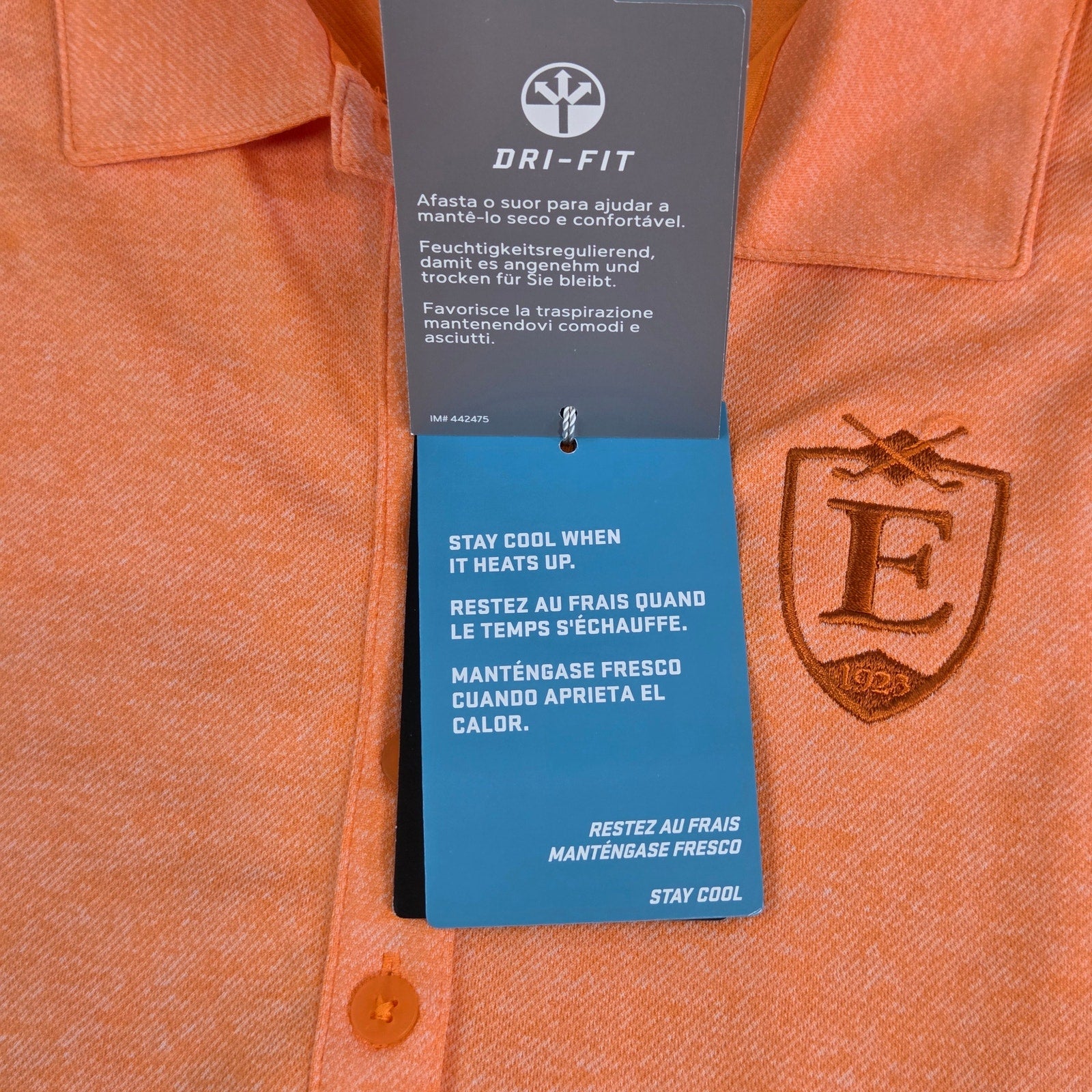 Nike Golf Women’s Dri-Fit Polo Shirt Orange Performance Top Size M NWT