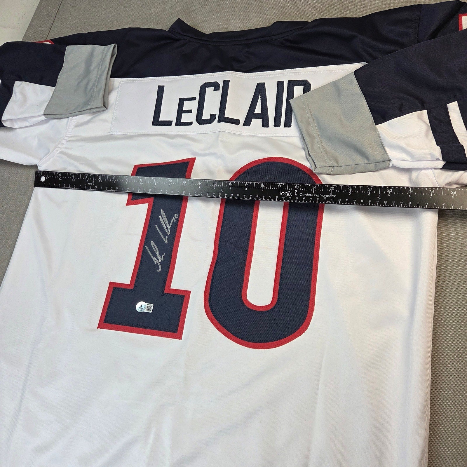 John LeClair Signed Team USA Hockey Custom Jersey XL Beckett Witness Auto
