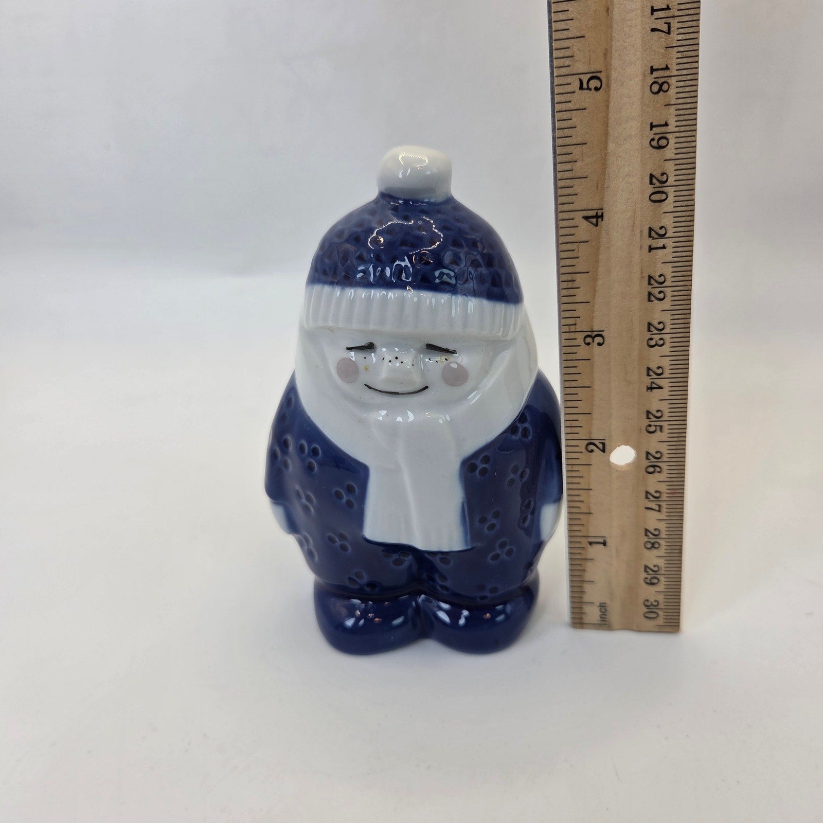 Porsgrund Norway Hand Painted Winter Figures Pair 4.5” Holiday Decor