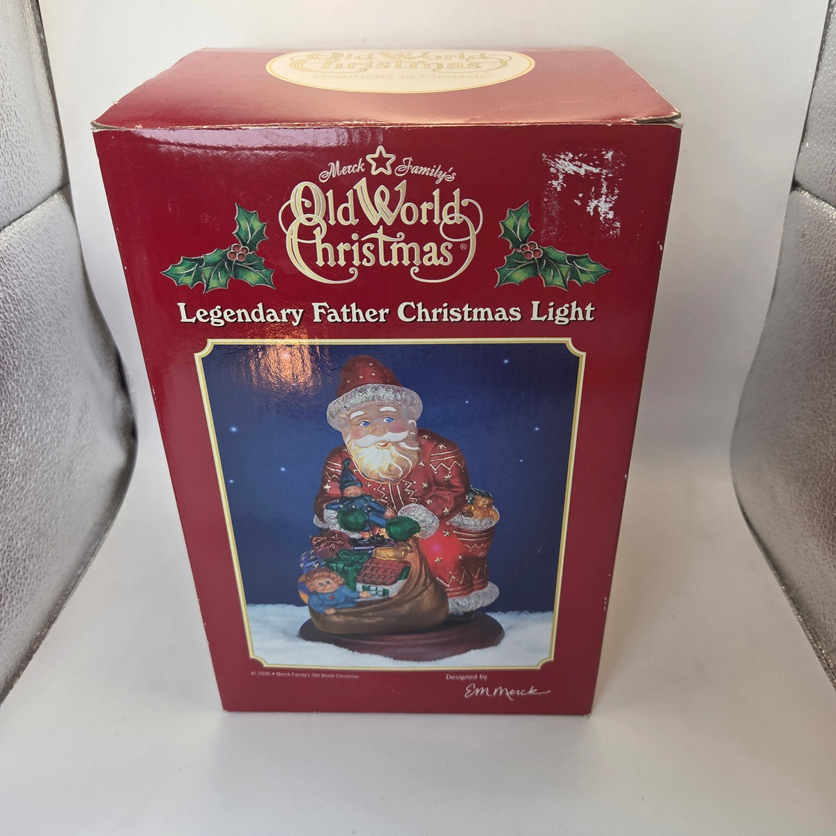 Merck Old World Christmas Legendary Father Christmas Light 2000 Boxed 10"