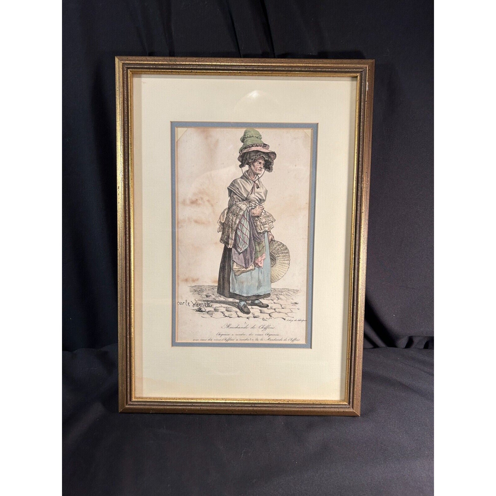 Carle Vernet “Marchande de Chiffons” Cries of Paris Framed Art Print