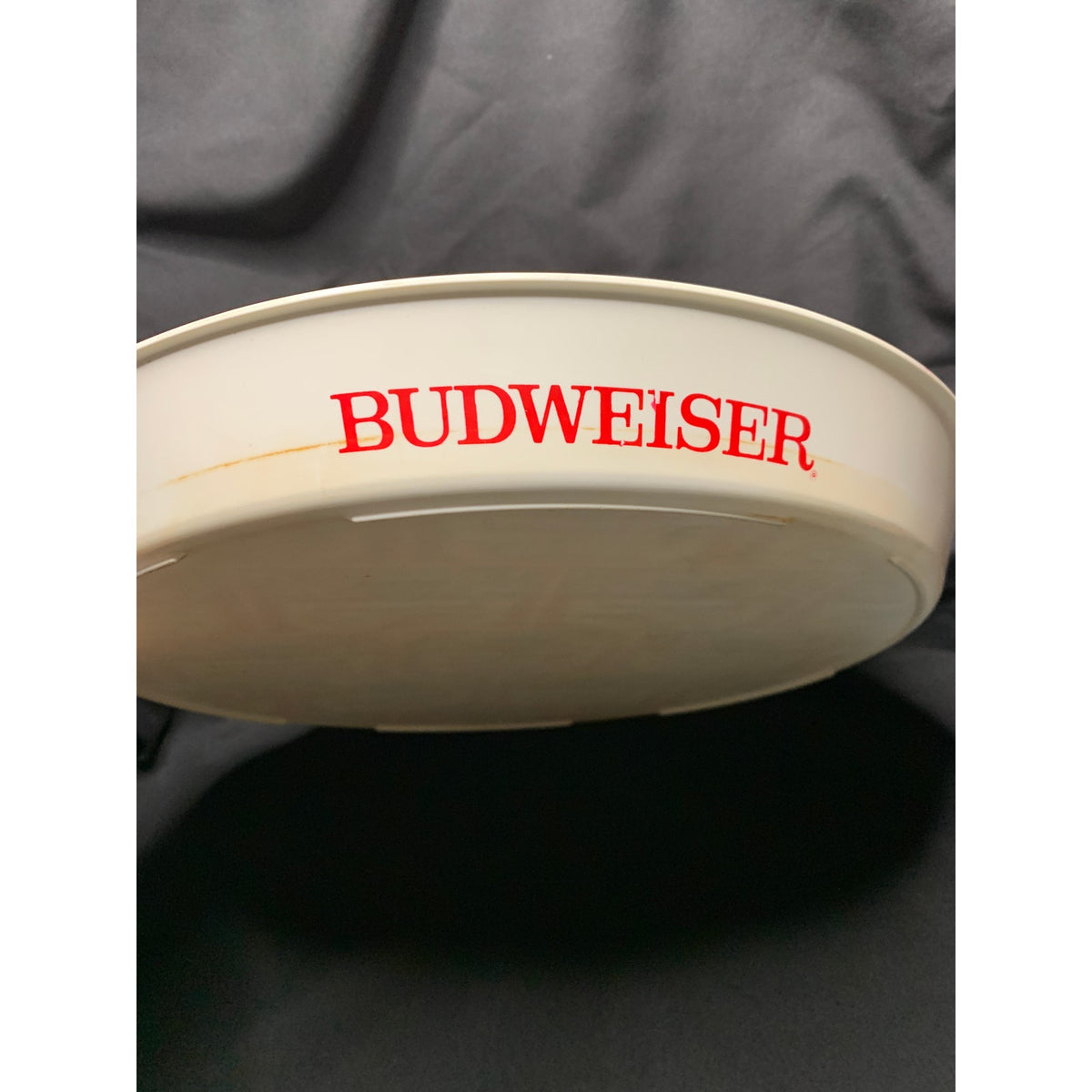 Vintage Budweiser 13" Round Plastic Serving Tray Beer Label Barware