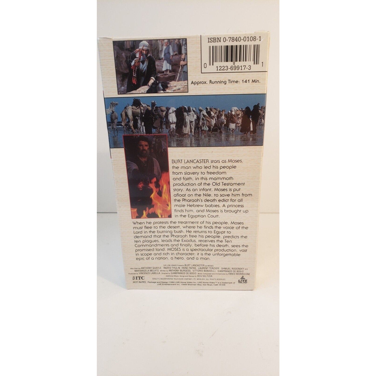 Moses Burt Lancaster VHS New Sealed