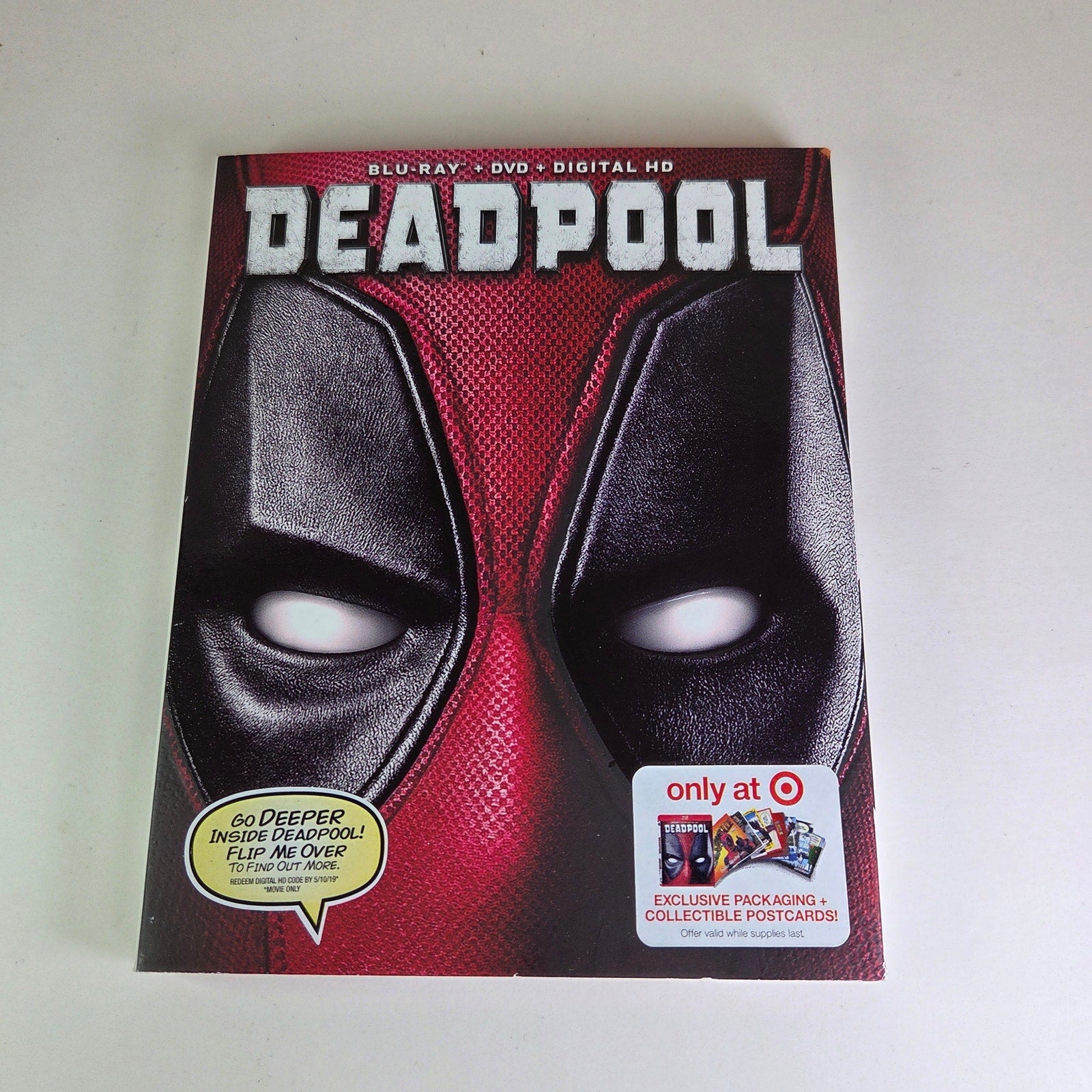 Deadpool Blu-ray DVD Digital HD Target Exclusive Slipcover + Postcards