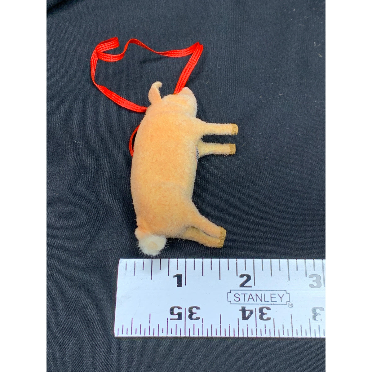Vintage Wagner Kunstlerschutz Flocked Pig West Germany 1966-1983 Ornament