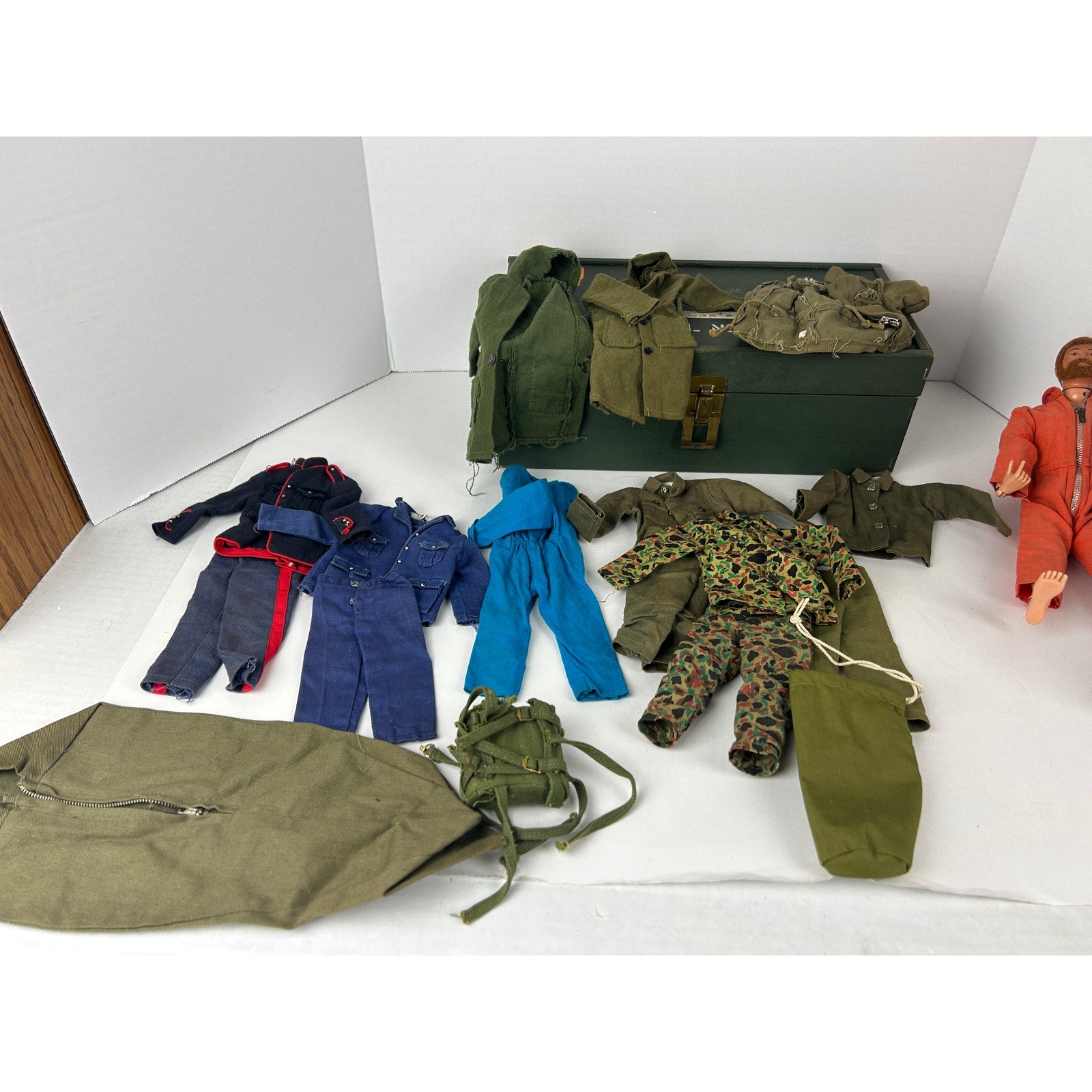 Vintage GI Joe Lot Two Figures Footlocker Uniforms Weapons Accessories