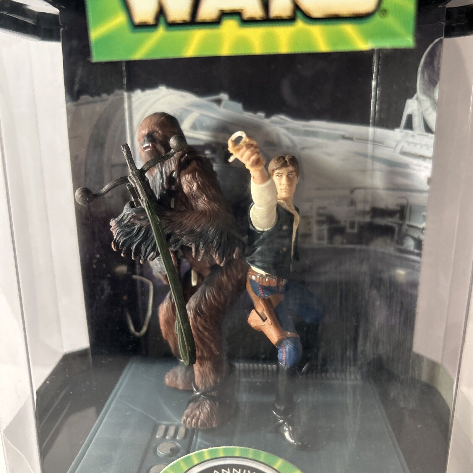 Star Wars Silver Anniversary Han Solo & Chewbacca Death Star Escape NIB