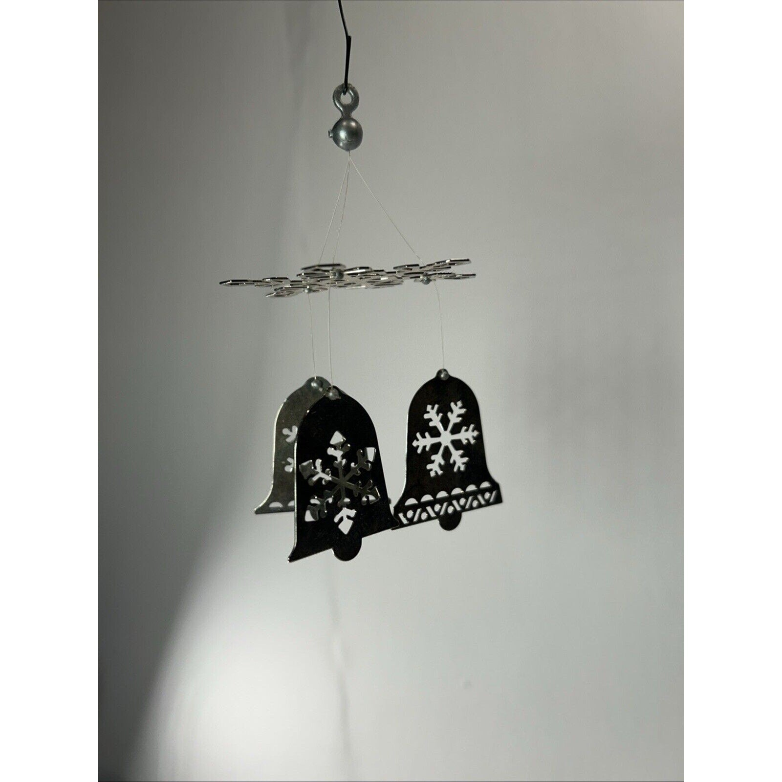 Silver Bells Snow Flake Wind Chime Ornament