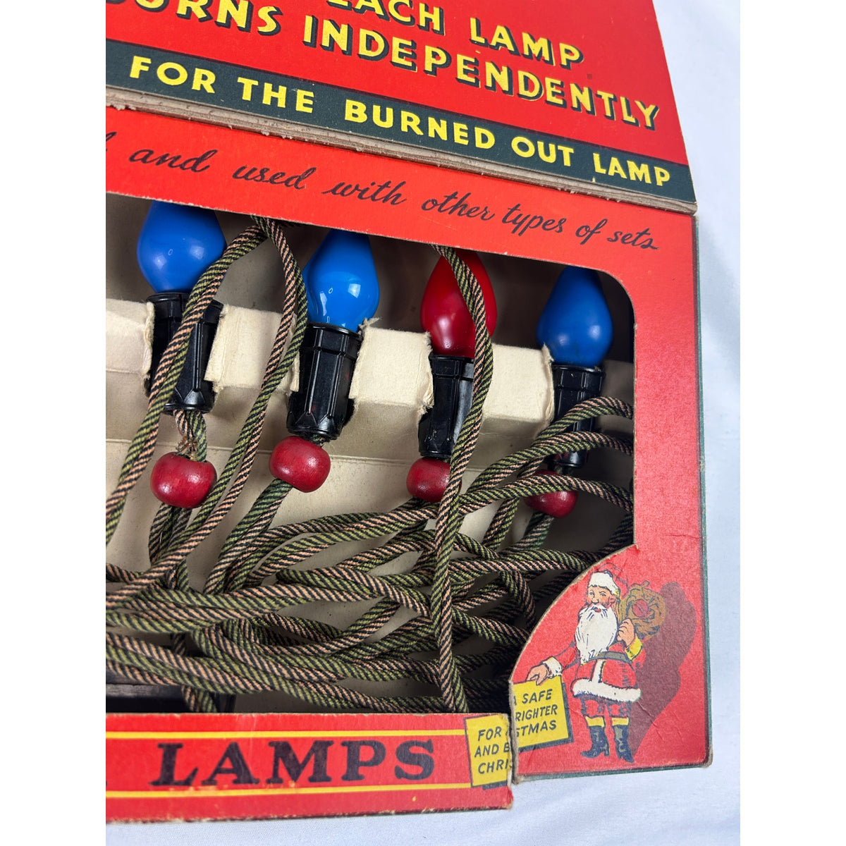 1939 NOMA No 3010 Christmas Lights Mazda C7 Bulbs Original Box Vintage