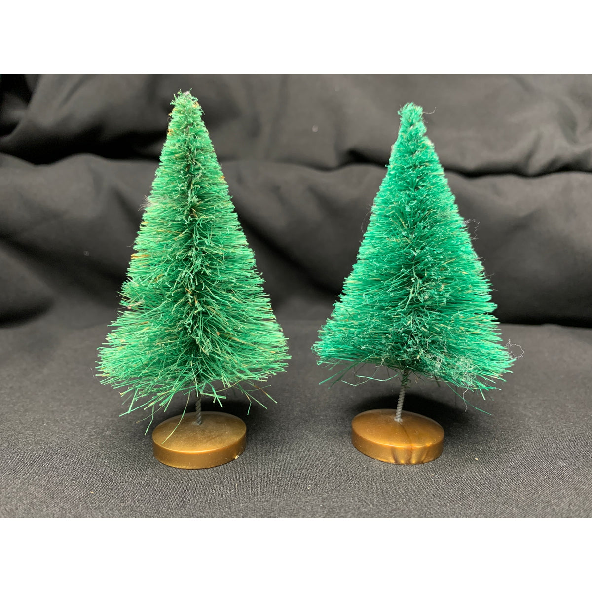 Vintage Miniature Bottle Brush Pine Trees – Set of 2