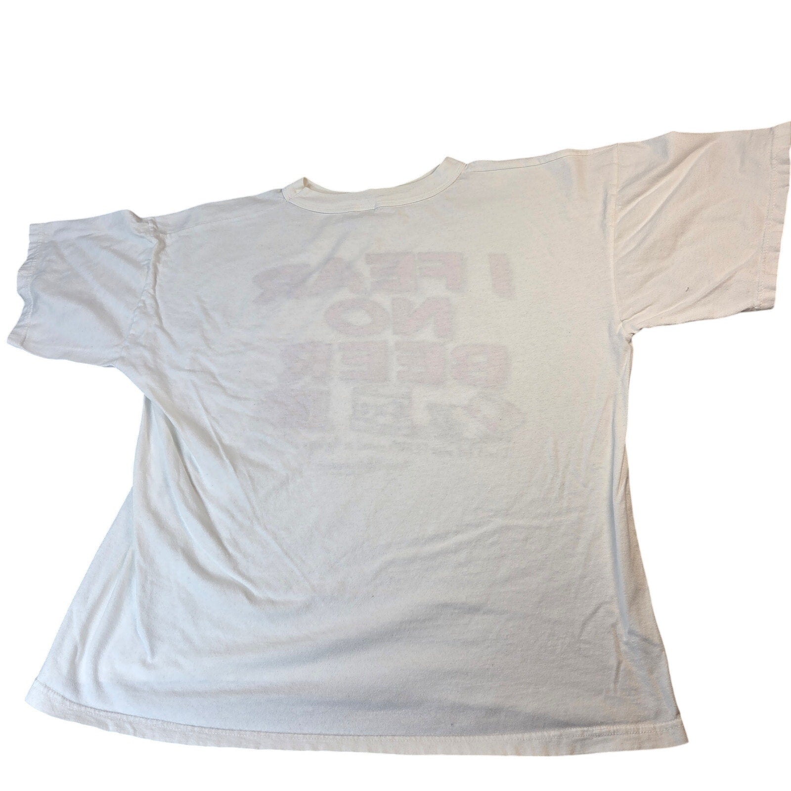 Manzanillo 90s I Fear No Beer Vintage Mexico Tourist Graphic T Shirt XL White