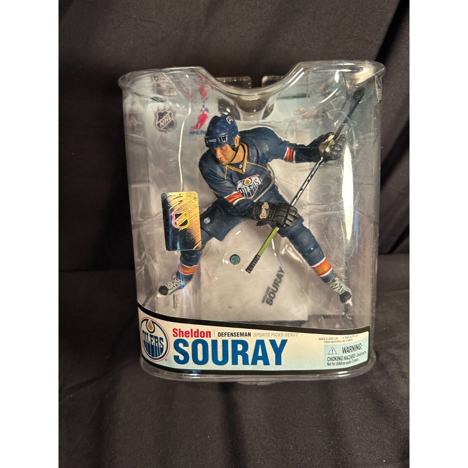 Sheldon Souray McFarlane NHL Series 18 Edmonton Oilers Blue Jersey NEW