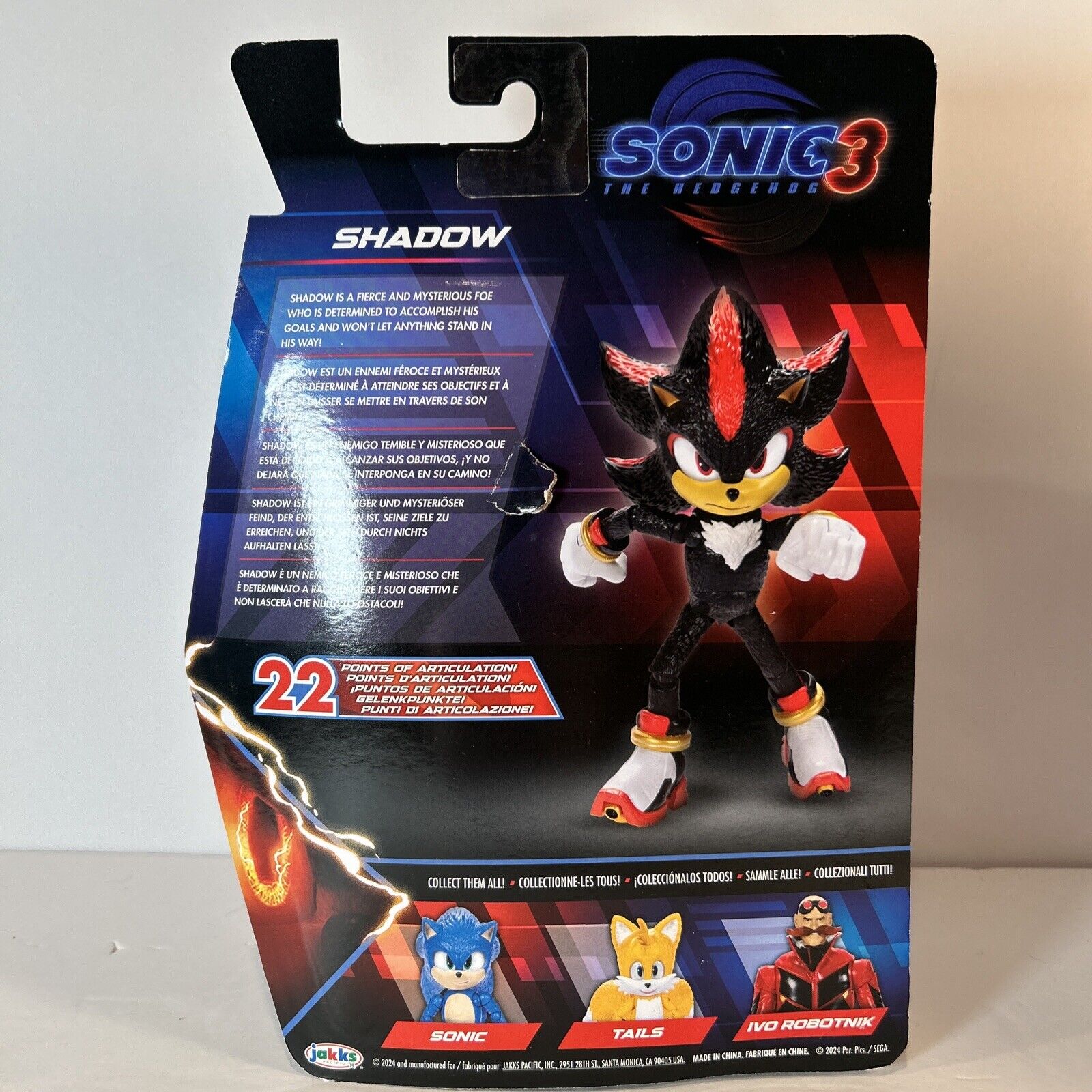 Sonic the Hedgehog 3 Action Figure Lot – Sonic, Tails, Shadow + Mini Sonic JAKKS
