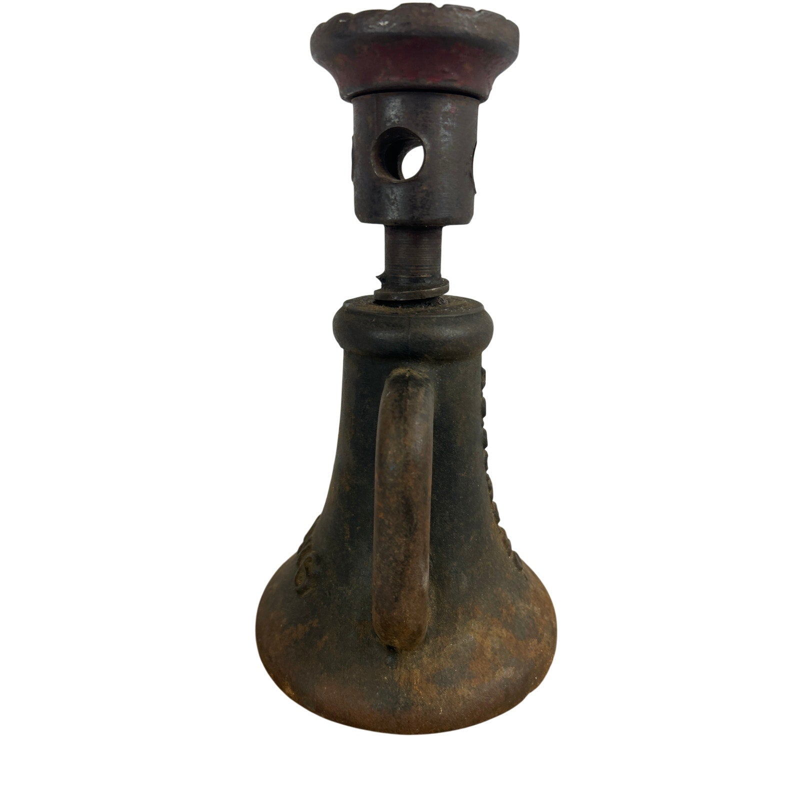 Antique A S Co KC MO Cast Iron Screw Jack 1 1 2 x 6 Railroad Tool