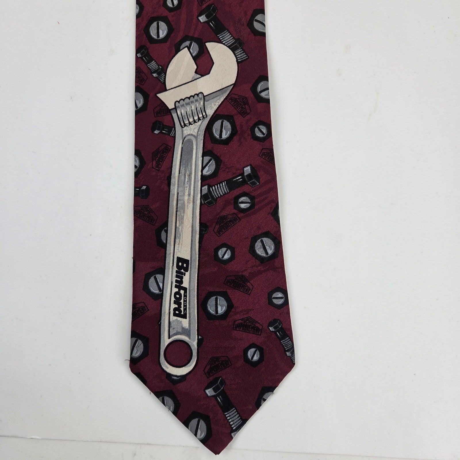 Vintage Home Improvement Binford Tools Nuts & Bolts Novelty Tie USA 57"