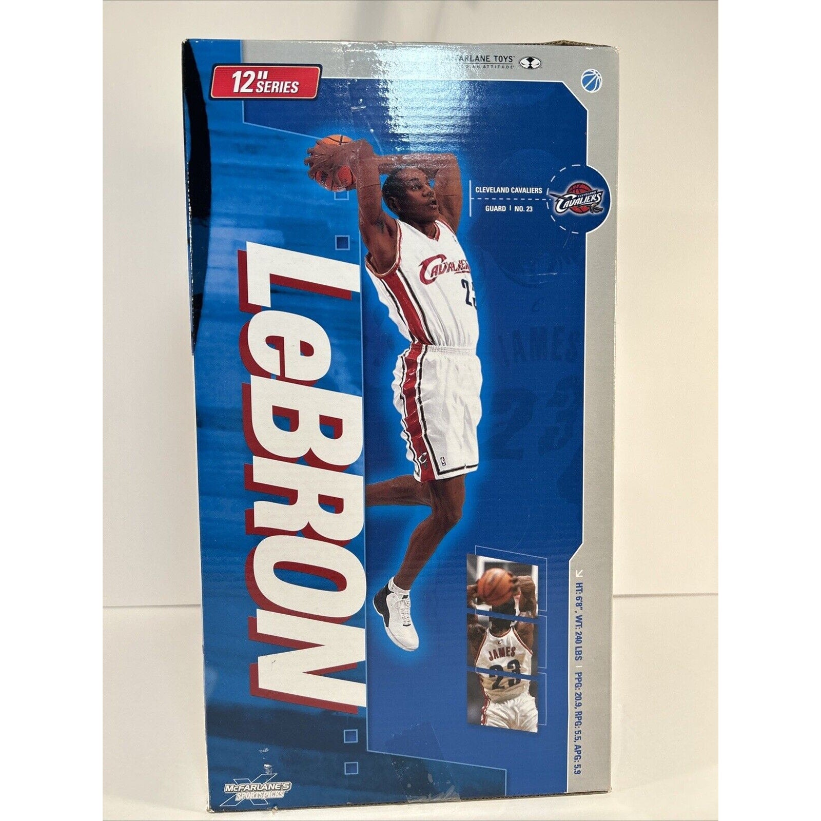 2004 McFarlane 12" LeBron James Figure Cleveland #23 Cavaliers New in Box NBA