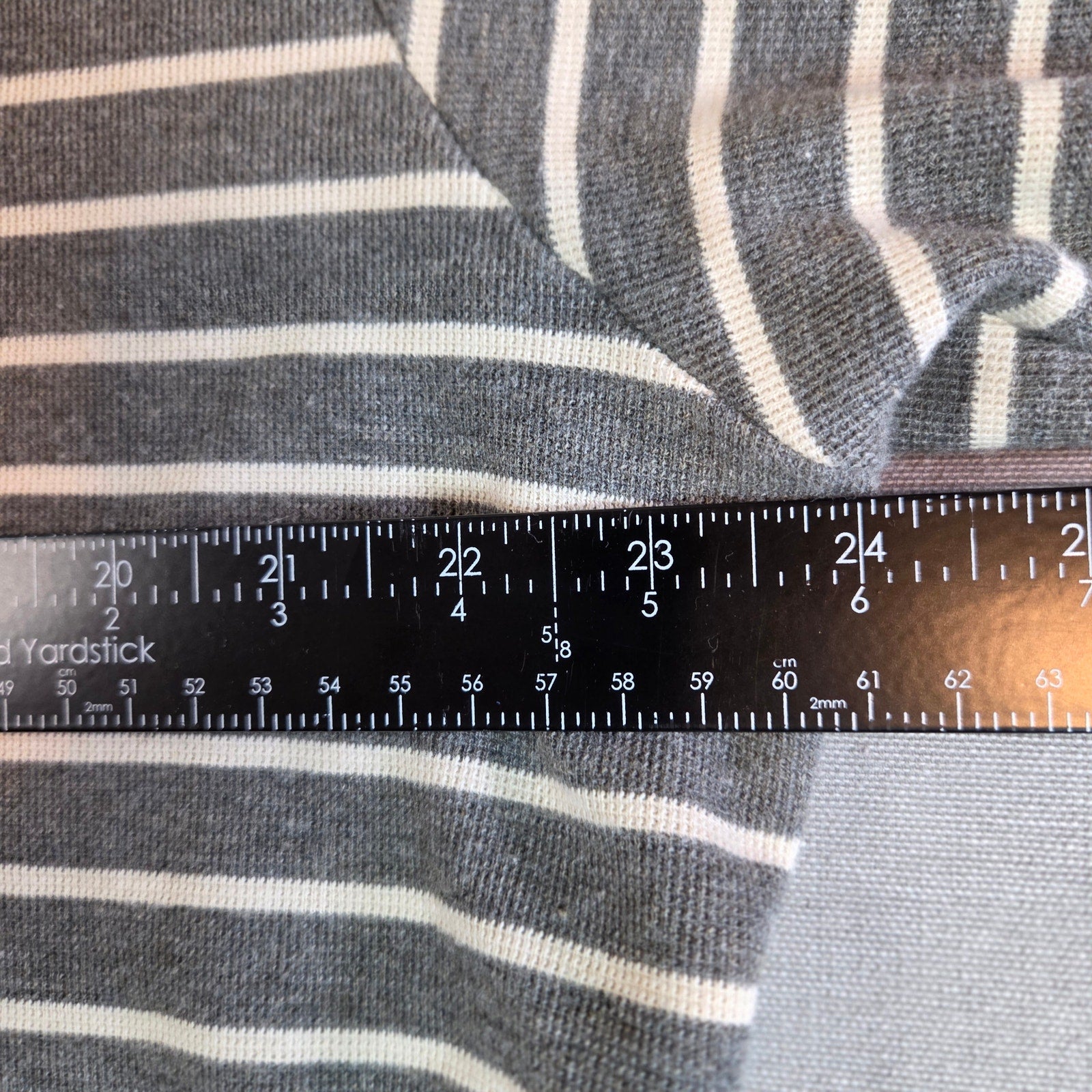 Vintage Polo Ralph Lauren XL Long Sleeve Stripe Shirt Gray White Cotton