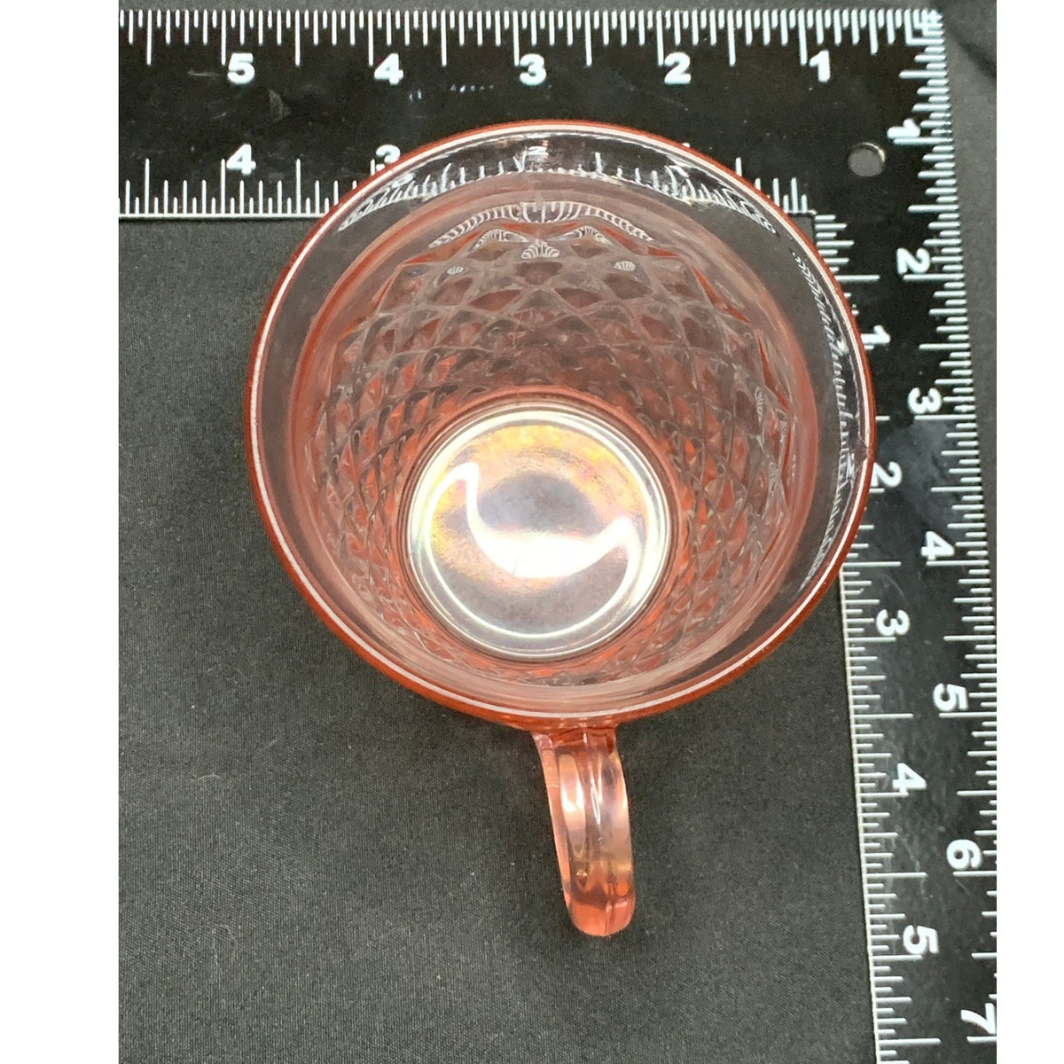 Jeannette Holiday Buttons Bows Pink Depression Glass Cup 1947-1949 READ