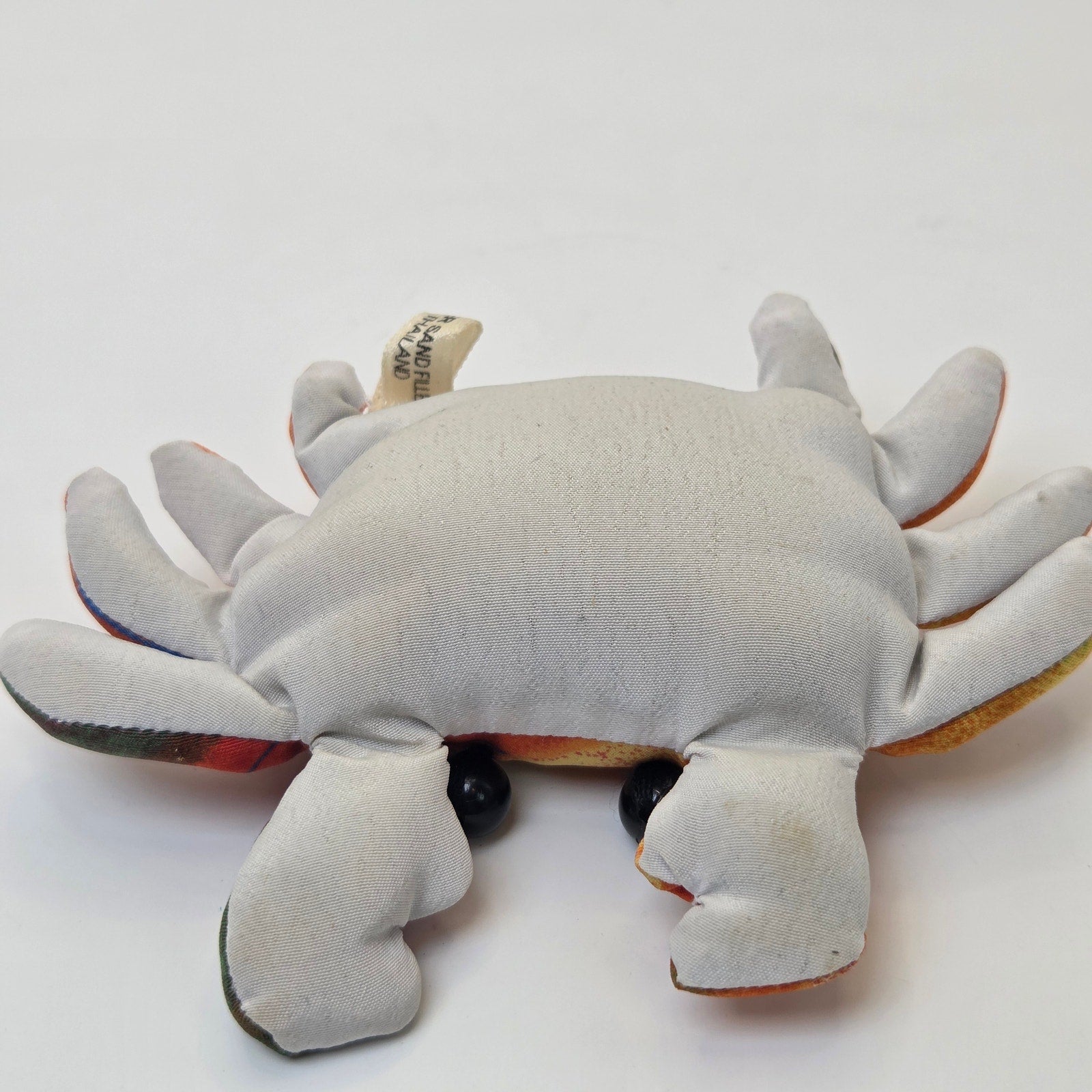 Sand Filled Plush Crab Small Weighted Novelty Toy Made in Thailand