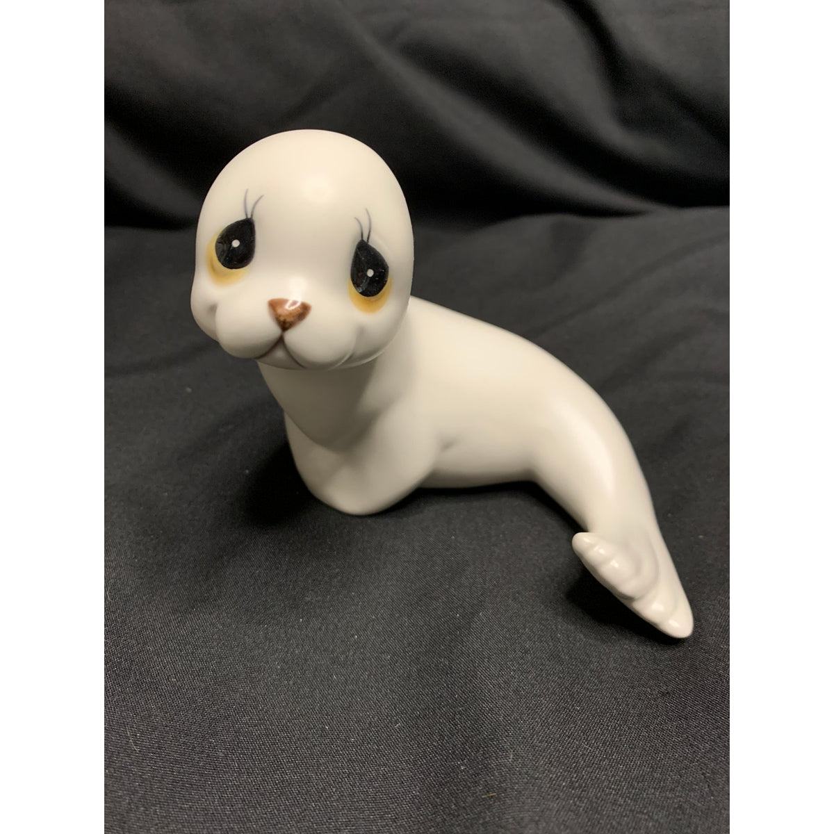 Vintage Home Interiors HOMCO Baby Seal Ceramic Figurines Pair 1145 Box