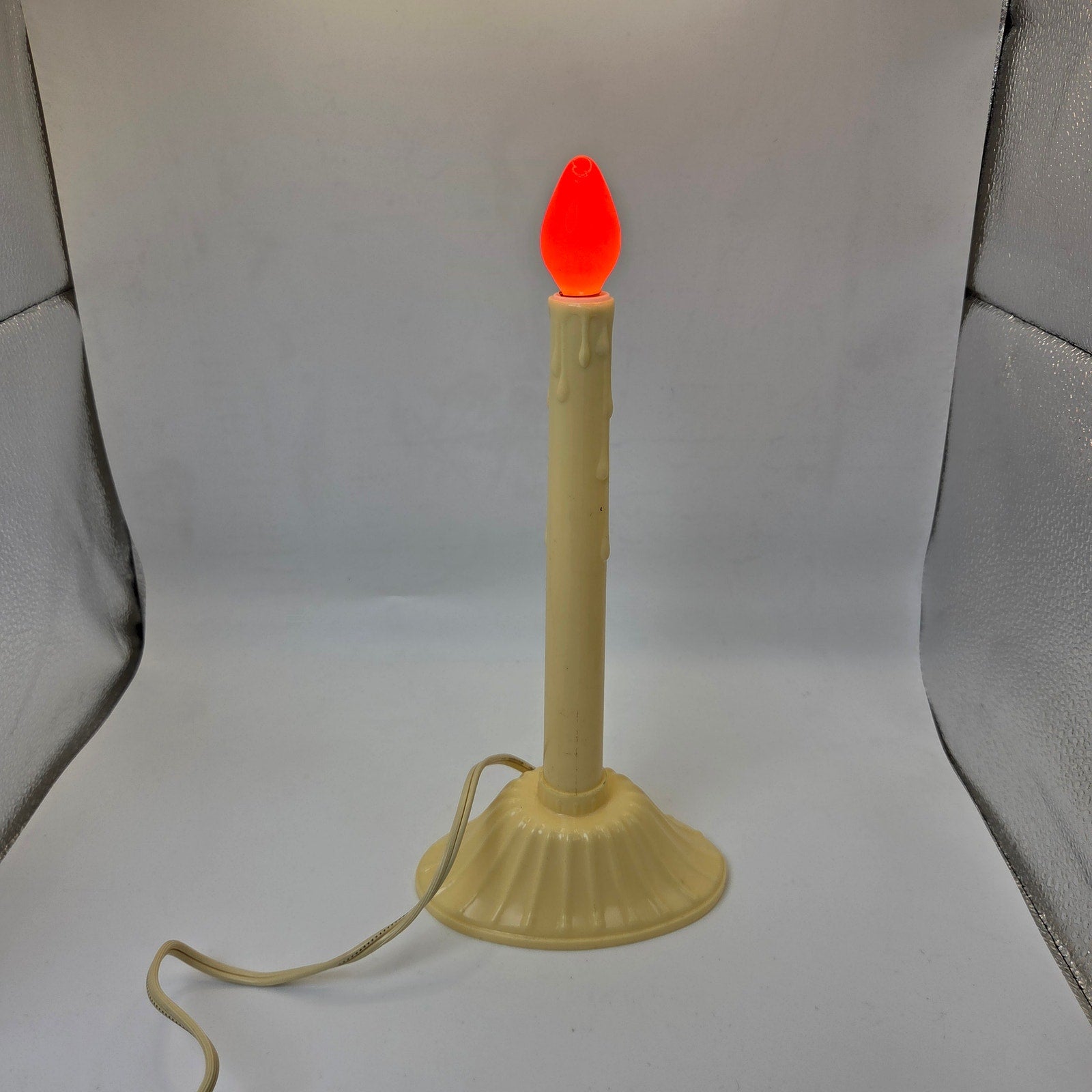 NOMA Vintage Christmas Candles Set of 3 Orange Bulbs 10.5" Electric