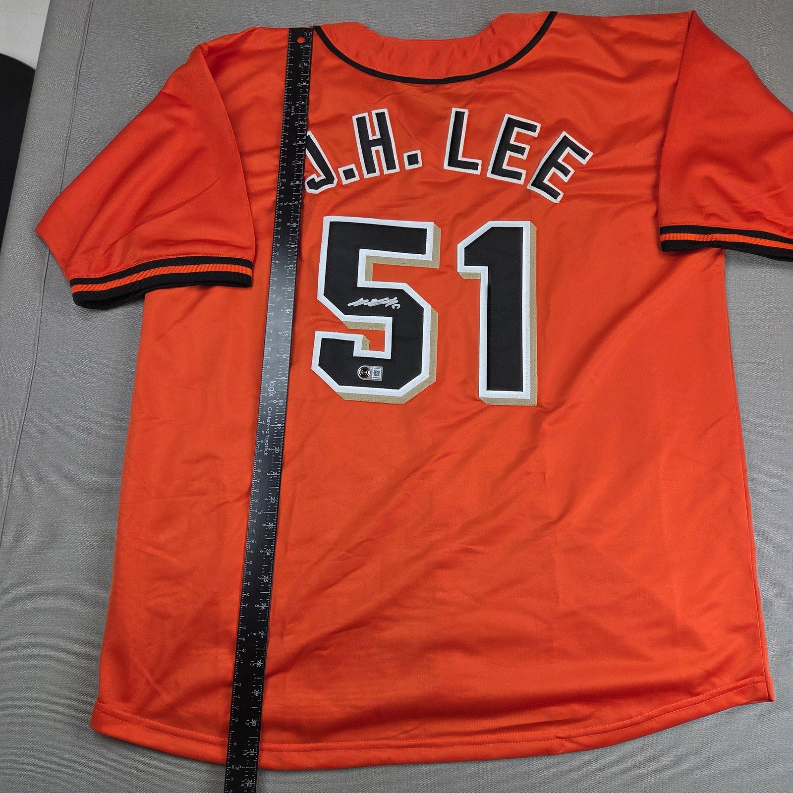 Jung Hoo Lee Signed Custom San Francisco Giants Jersey BAS Witness English Auto