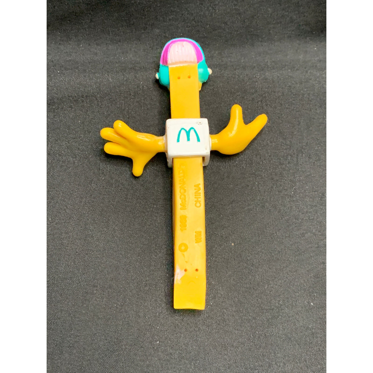 1989 McDonalds Fry Benders Bendable French Fry Music Headphones Toy