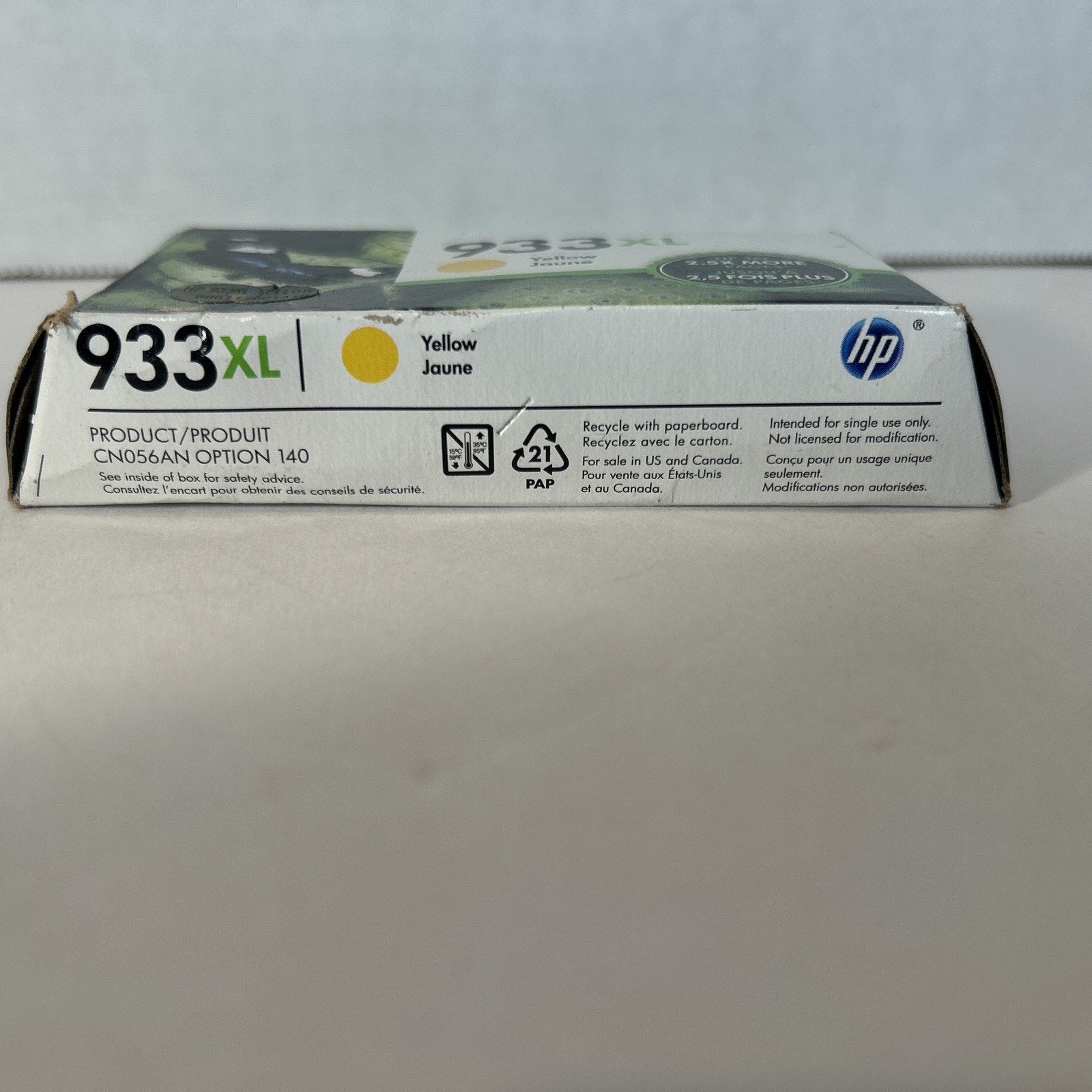 HP 933XL Ink Cartridge, Yellow Exp 05-2022