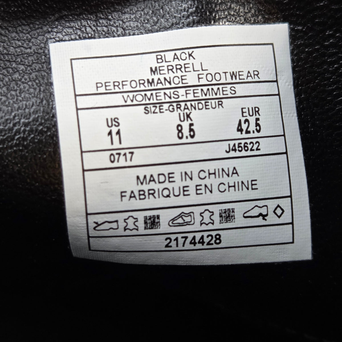 Merrell Adaline Bluff J45622 Womens 11 Black Leather Canvas Ankle Boots