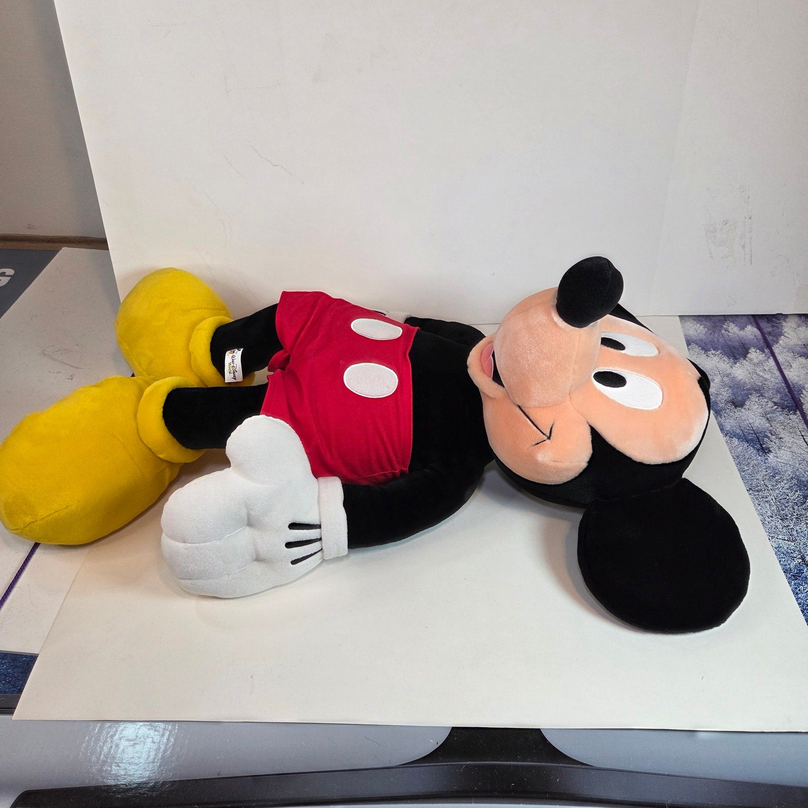 Mickey Mouse Large Plush Stuffed Animal Disney Parks 19” Sitting