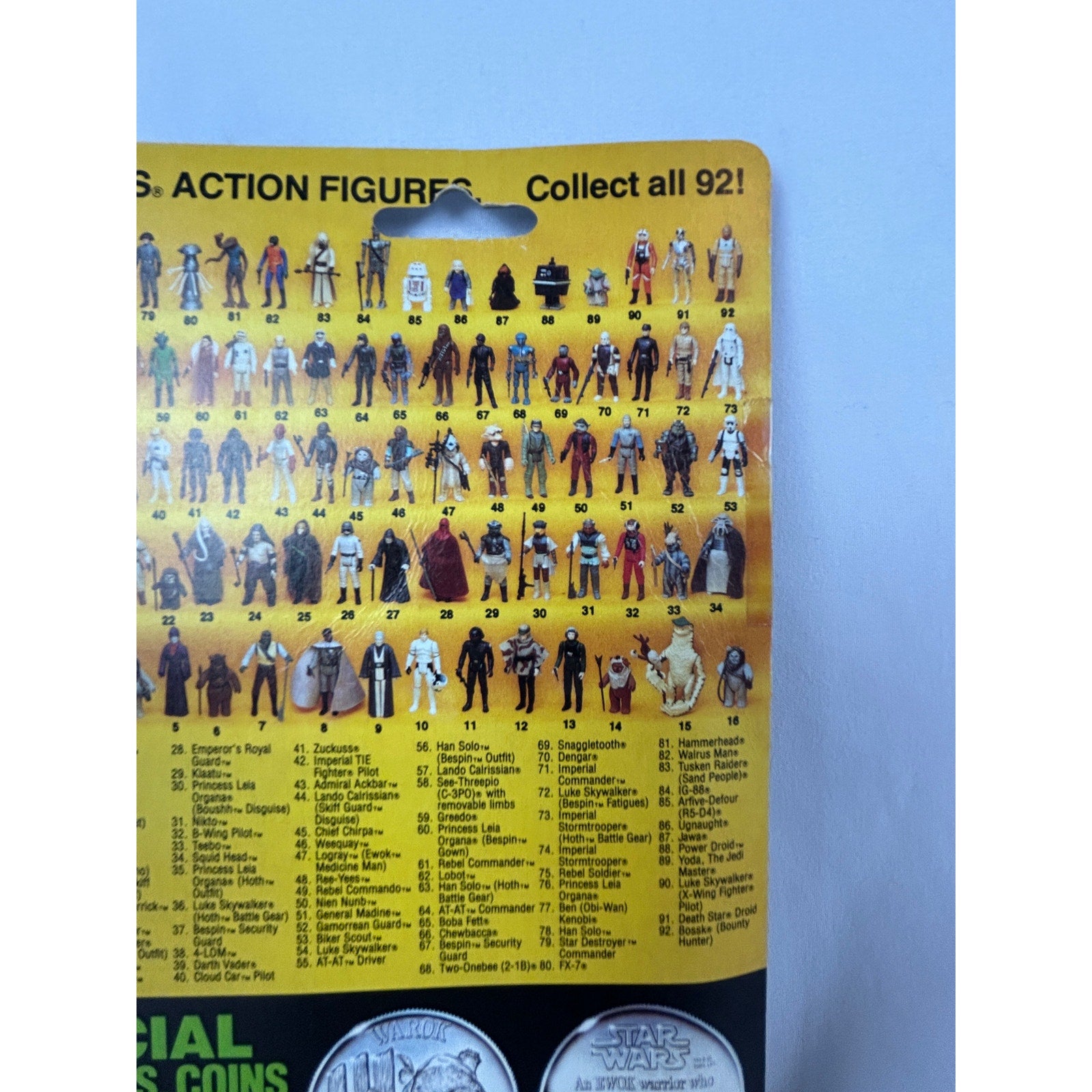 Vintage 1984 Kenner Star Wars POTF The Emperor 92-Back Carded Figure No Coin MOC