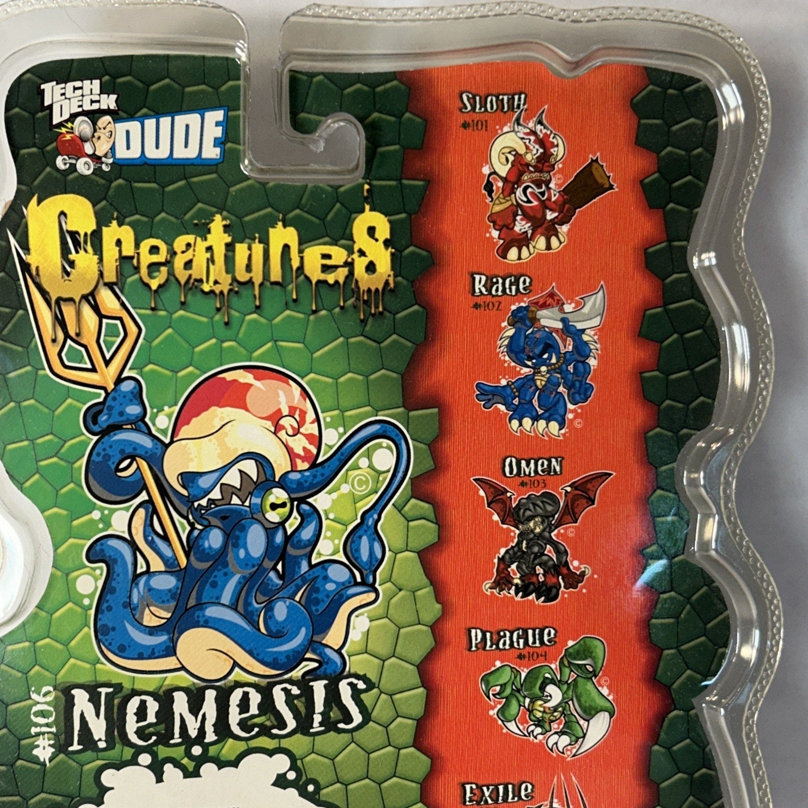 Tech Deck Dude Creatures Series Nemesis Figure 2002 Sealed Package Vintage