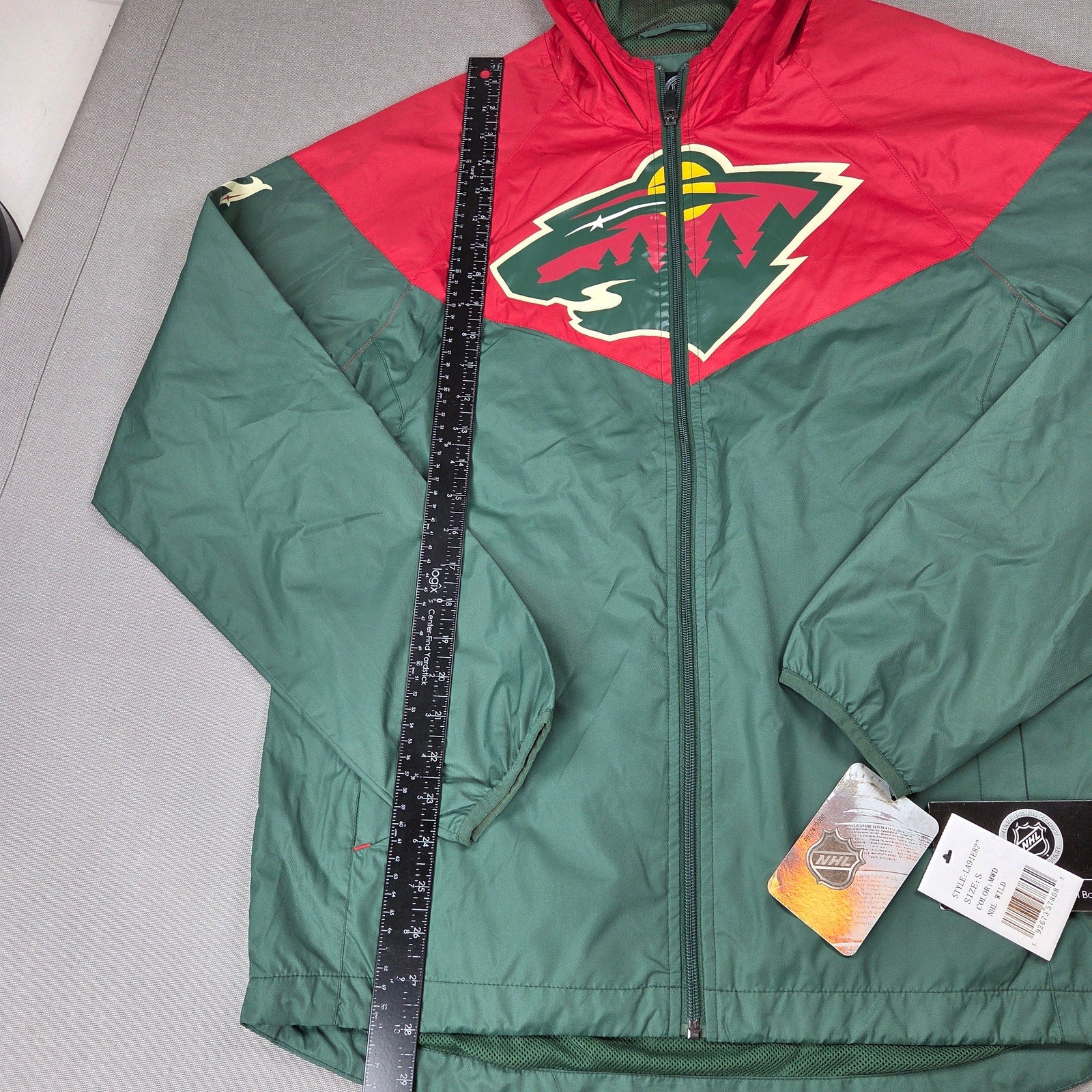 Minnesota Wild G-III Sports Hooded Windbreaker Jacket NWT Small NHL