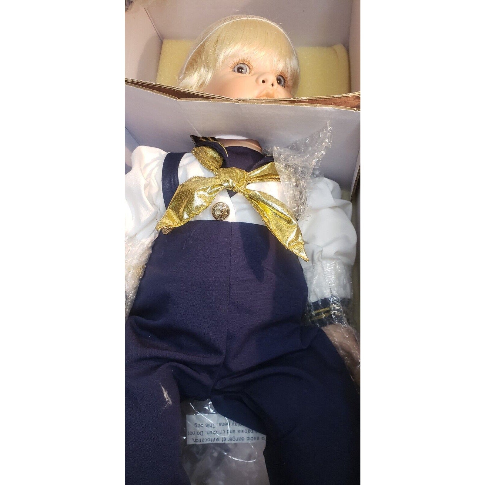 Fayzah Spanos 22" Porcelain Doll "Jacques" Blonde Boy LE 1340/2000 COA 2000