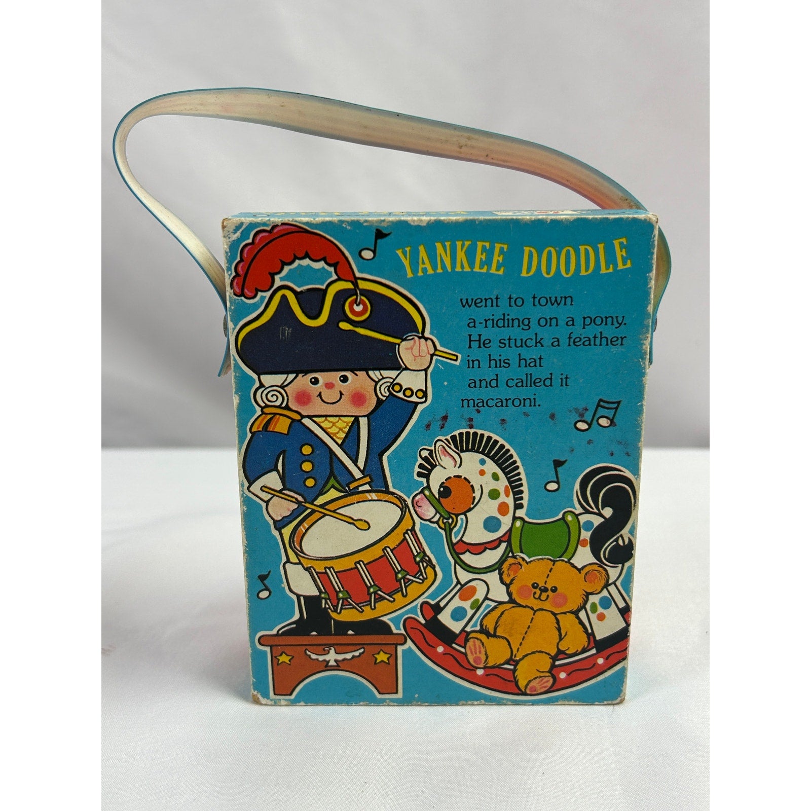 Vintage Fisher Price Pocket Radio Music Box Yankee Doodle 1975 Works