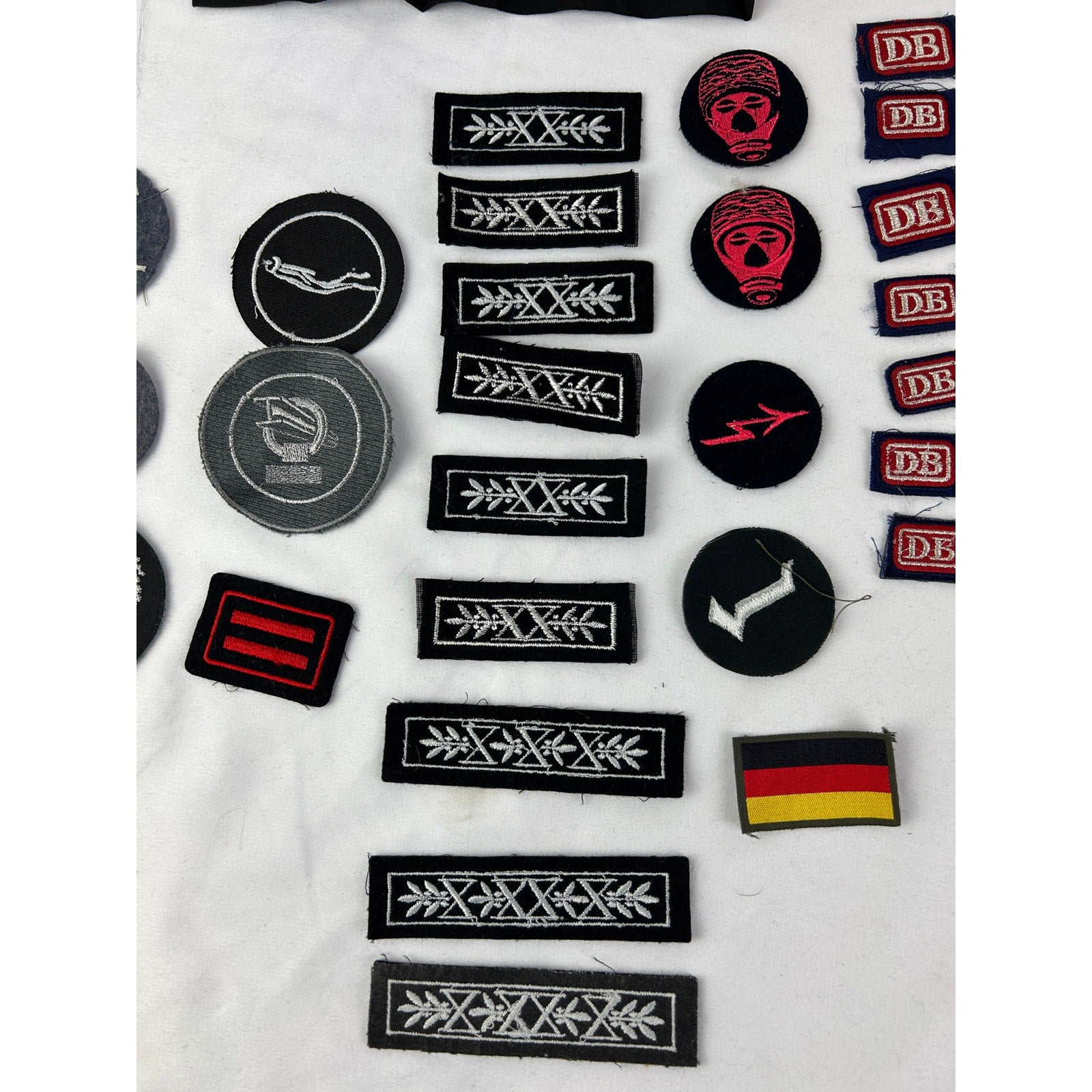 Vintage German Military Patch Lot Bundeswehr Navy DB Insignia 58pc