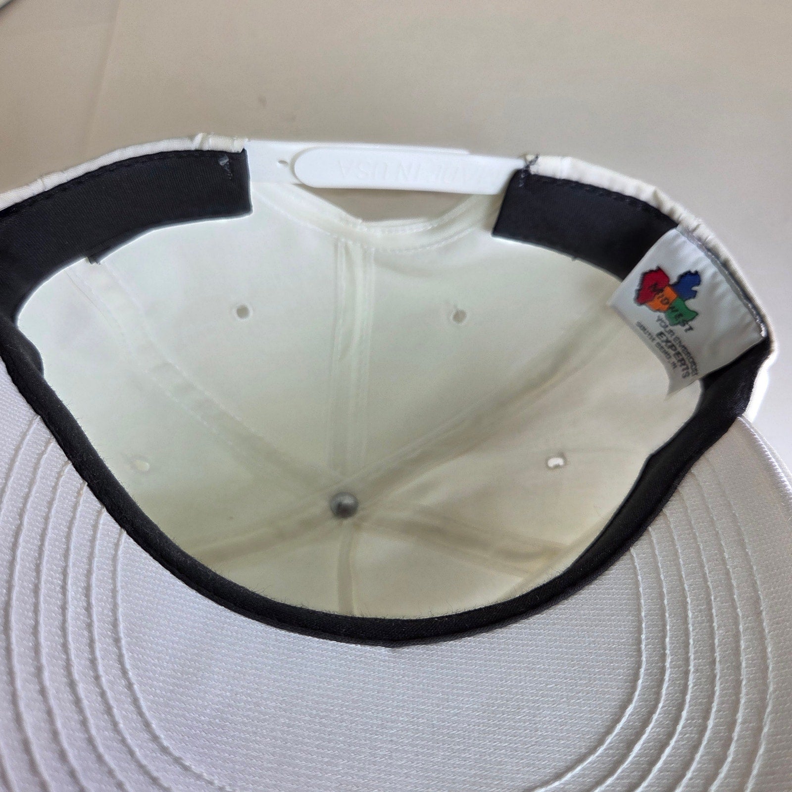 Vintage 90s Hoosier Racing Tire Snapback Hat White Purple Logo USA Made