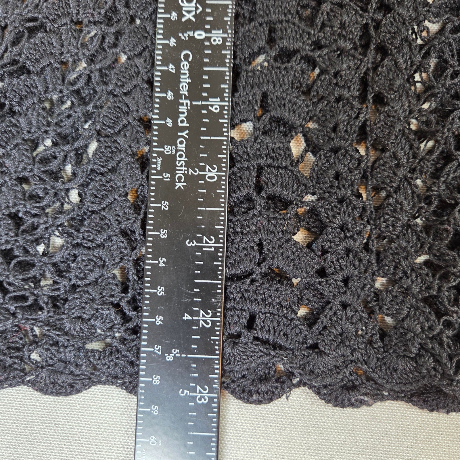 Peruvian Connection Crochet Open Knit Pima Cotton Sweater XL Peru Boho