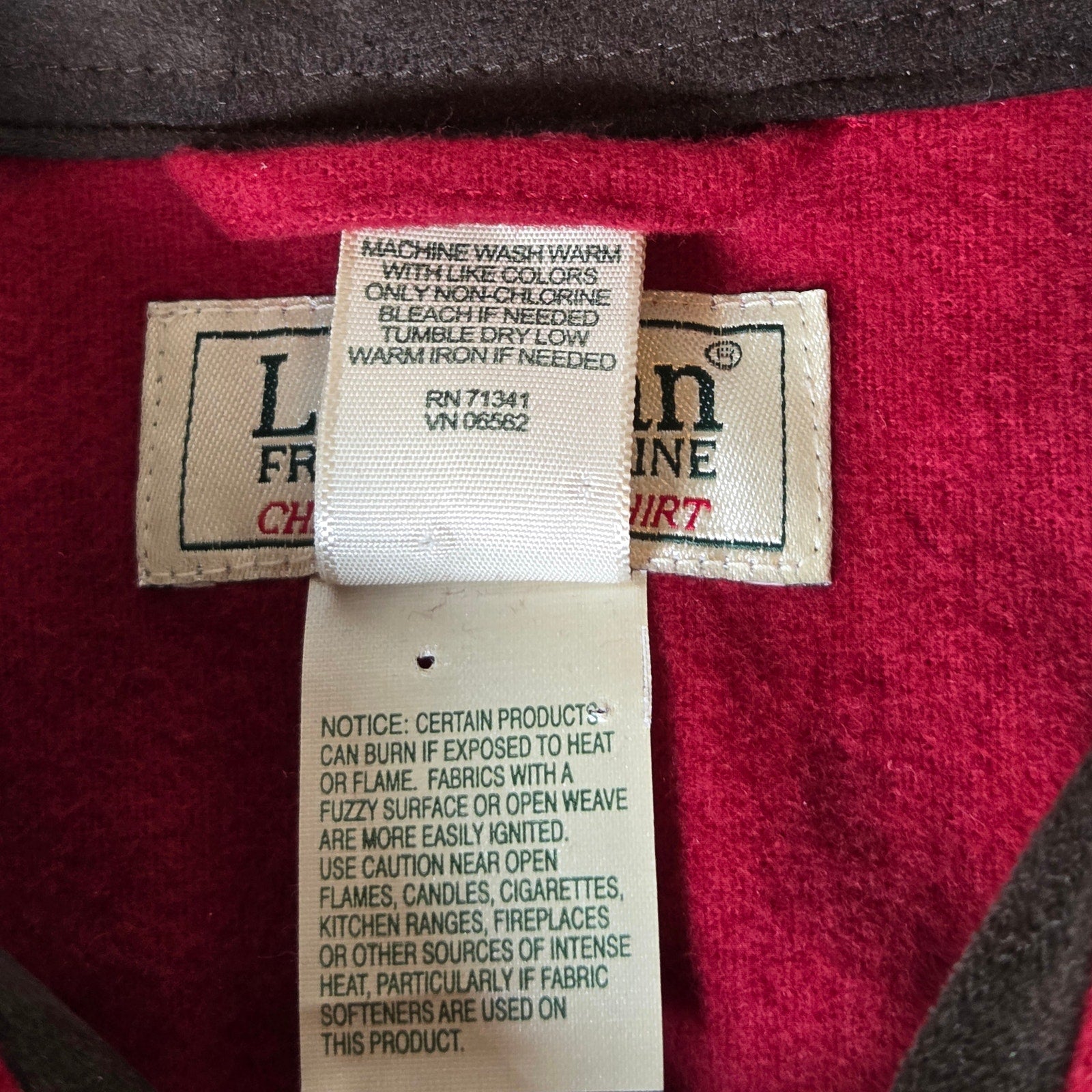 L.L.Bean Chamois Cloth Shirt Mens XL Elbow Patches Quilted Shoulders Vintage