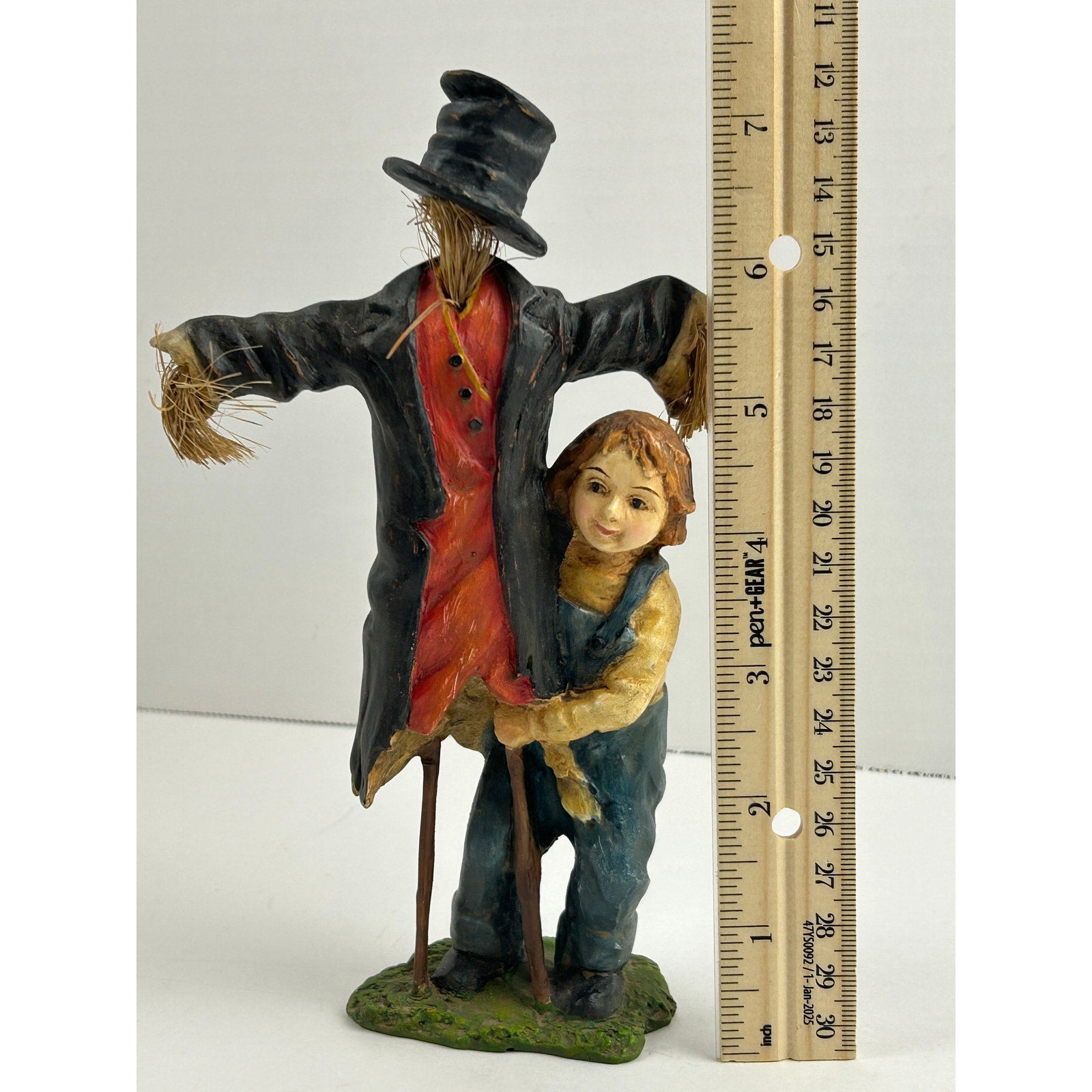 Bethany Lowe Halloween “Girl with Scarecrow” Resin Figure, Retired