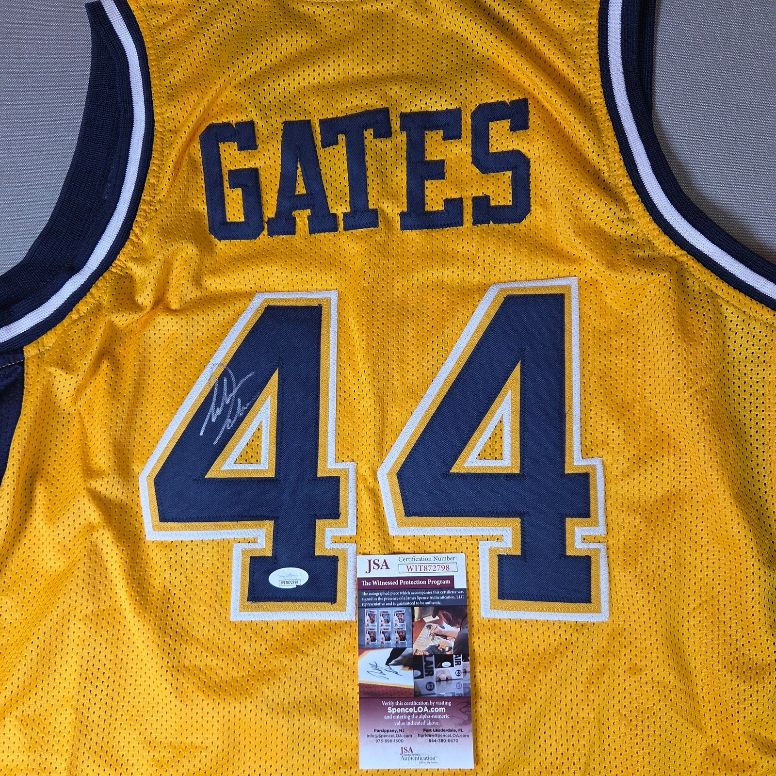 Antonio Gates Signed Kent State Basketball Custom Jersey JSA Witness