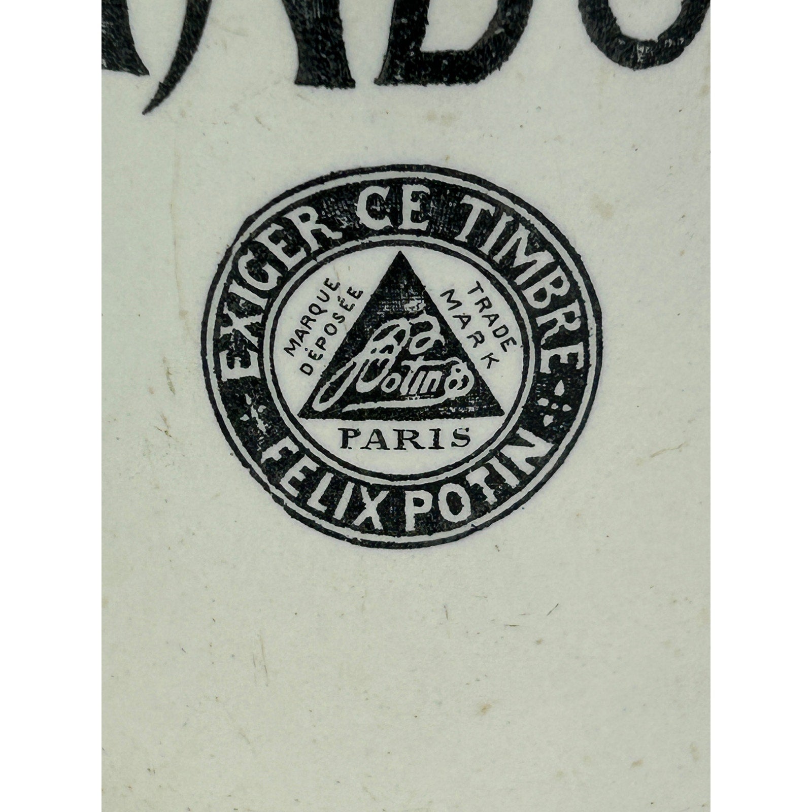 Rare Felix Potin Saindoux French Advertising Ironstone Crock Jar Luneville 1900s