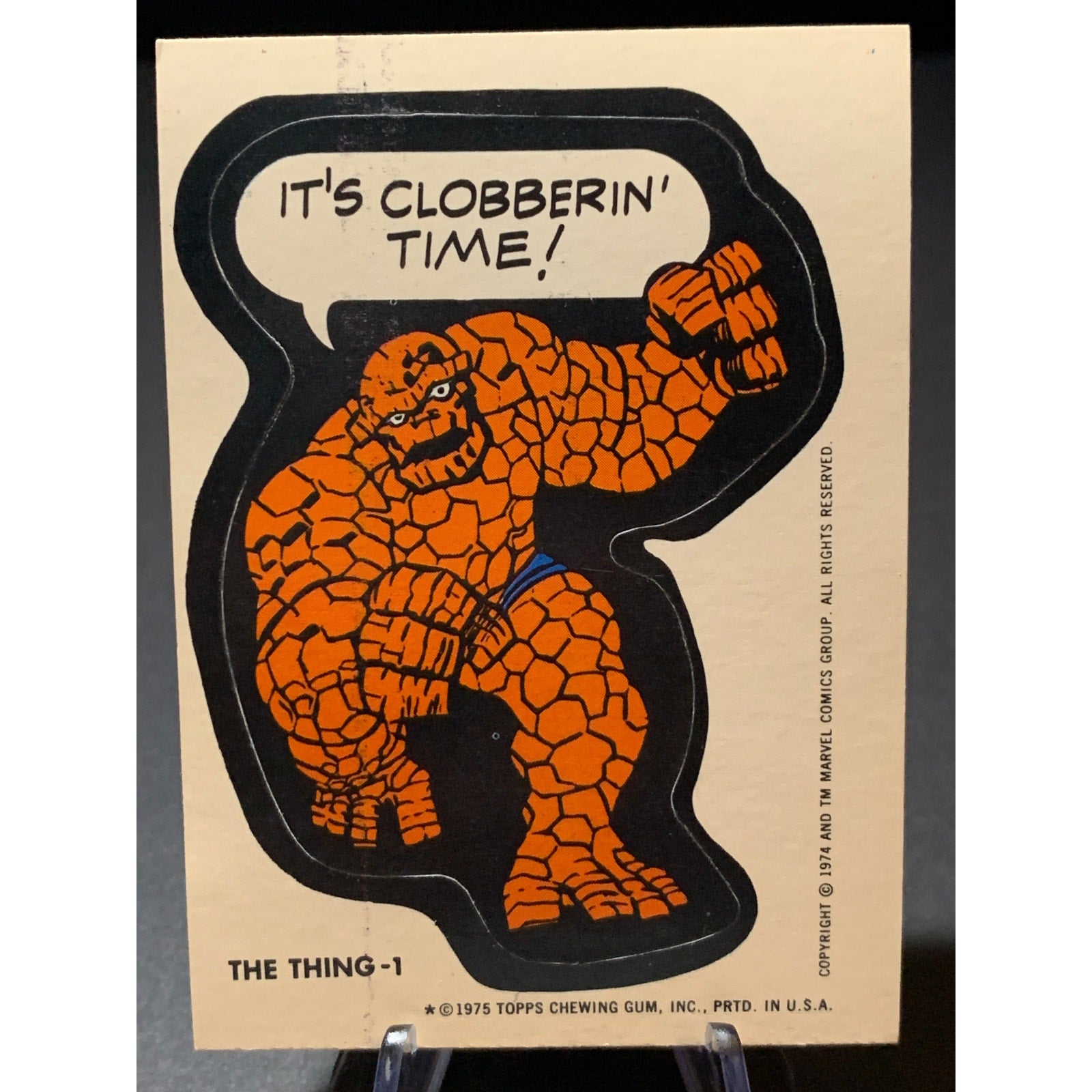 1974-1976 Topps Marvel Super Heroes Stickers Lot 8 Thor Luke Cage Thing