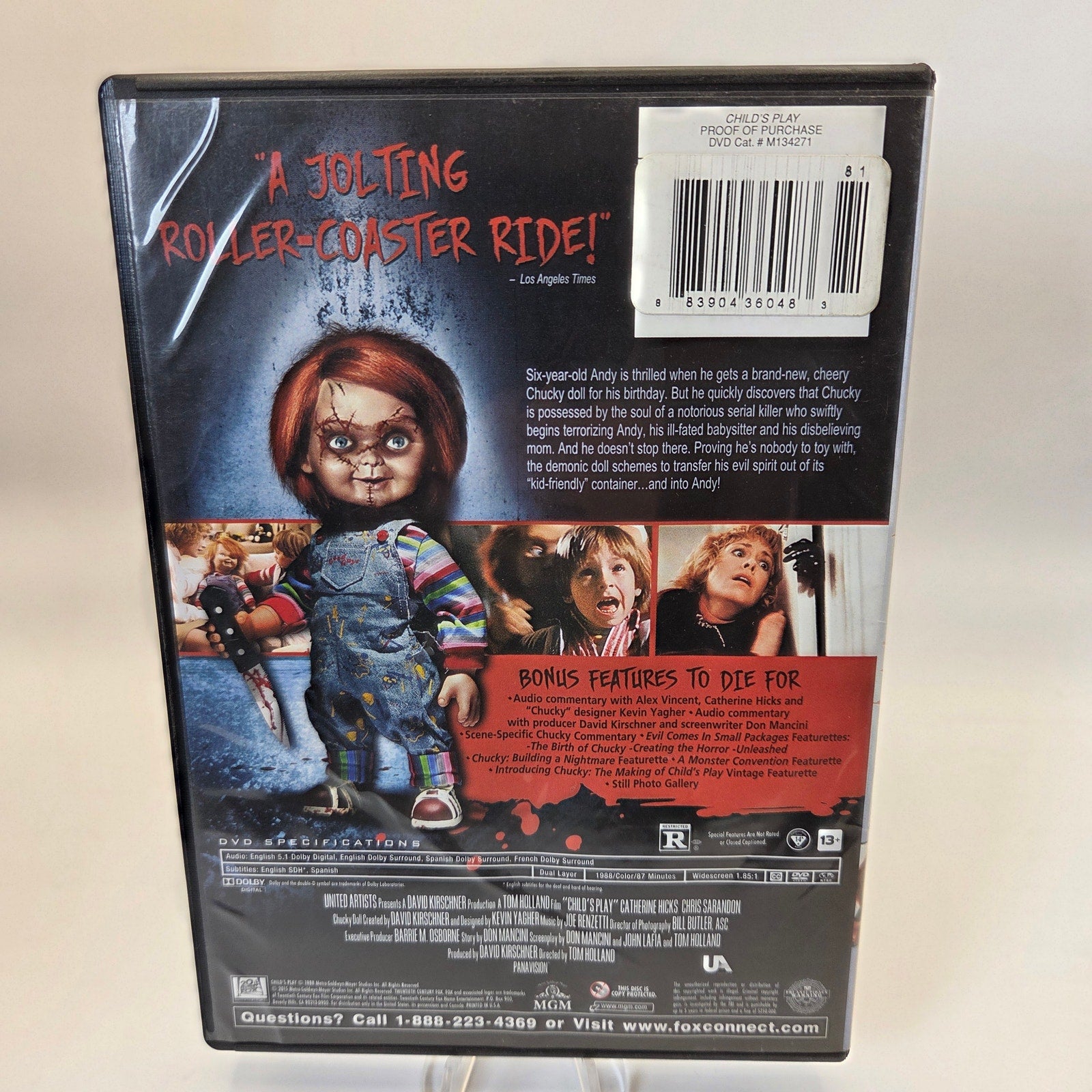 Child's Play DVD Chucky's 20th Birthday Edition MGM Horror Movie Complete