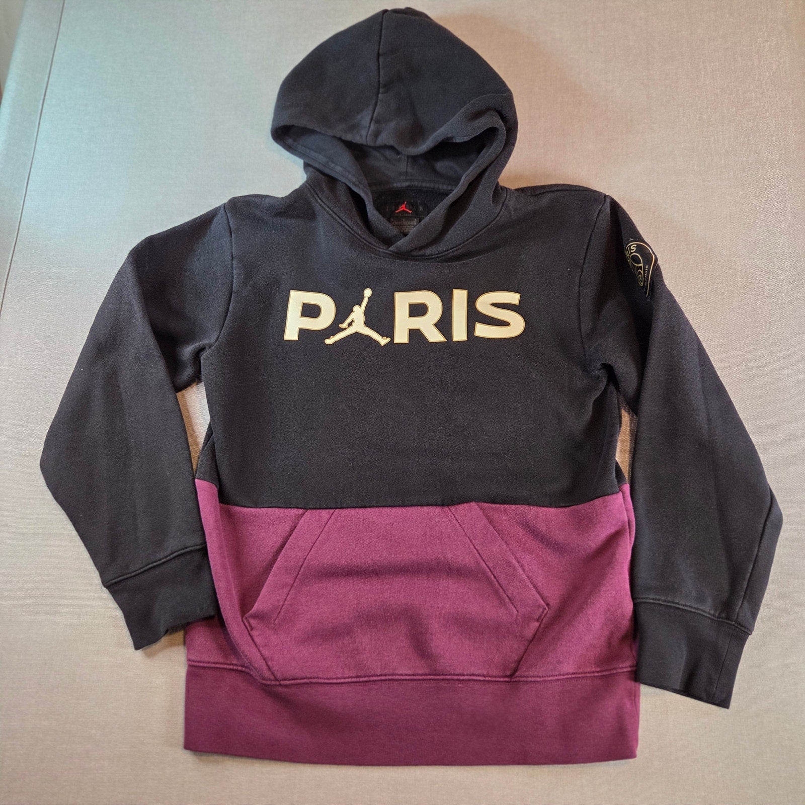 Jordan PSG Paris Saint-Germain Youth Hoodie 12-13Y Black Purple
