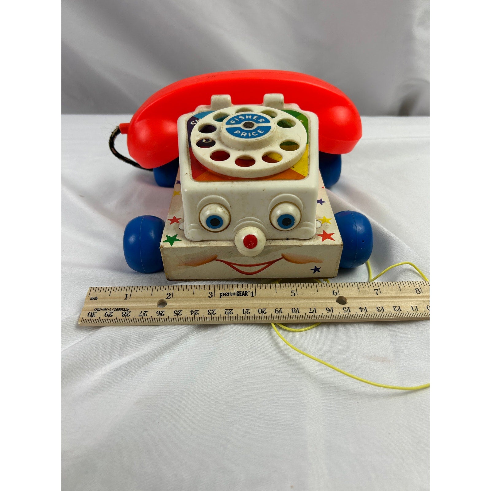 Vintage Fisher Price Chatter Telephone 747 Pull Toy 1960s USA