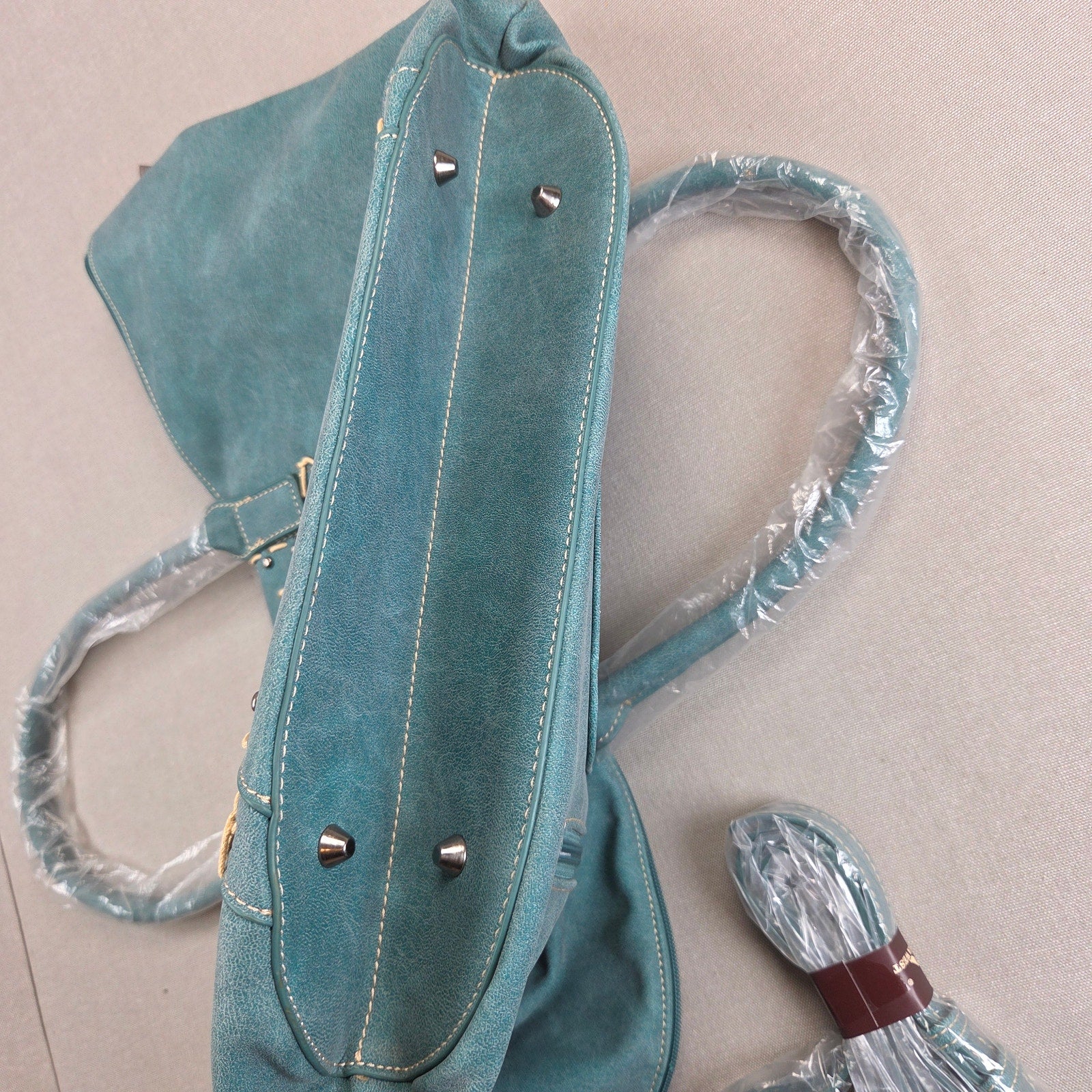Montana West Twin Creek BF876 Western Turquoise Stone Tote Handbag NWT 2023
