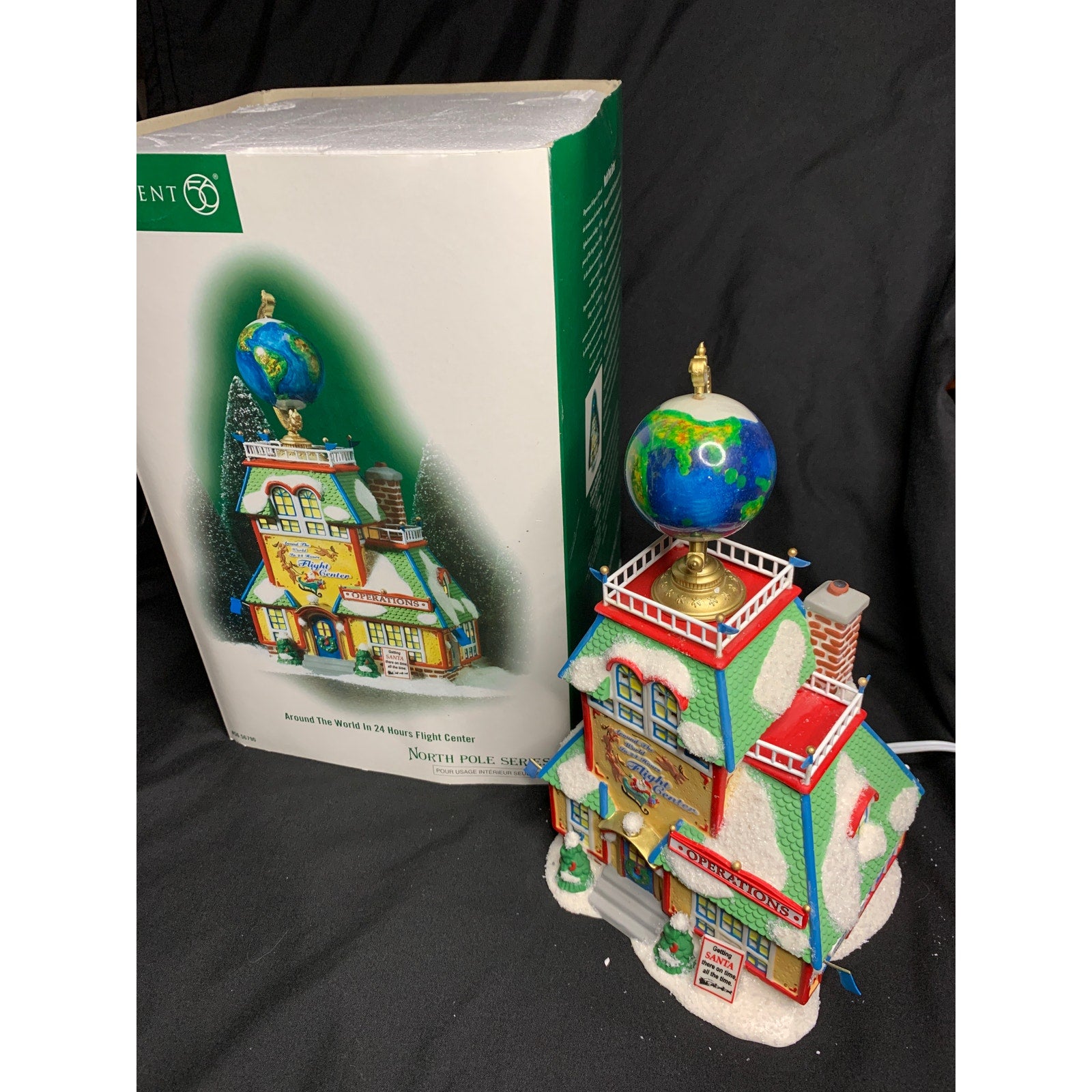 Dept 56 North Pole Around the World 24 Hours Flight Center 56.56790 Box