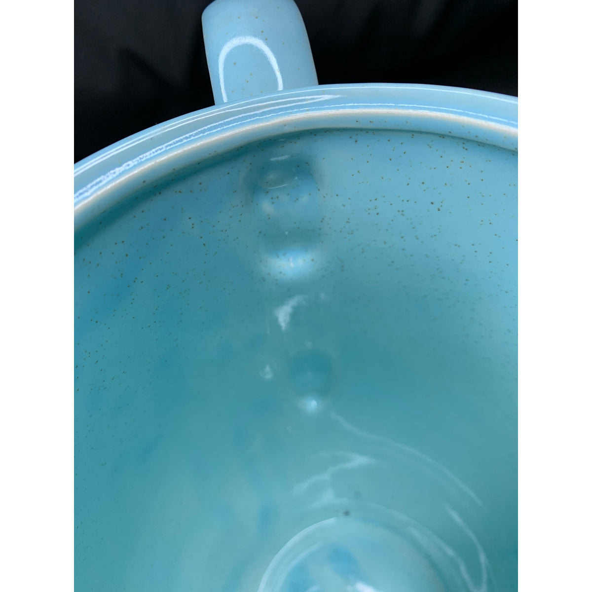 Blue Speckled Ceramic Coffee Tea Pot With Lid Retro Decor READ
