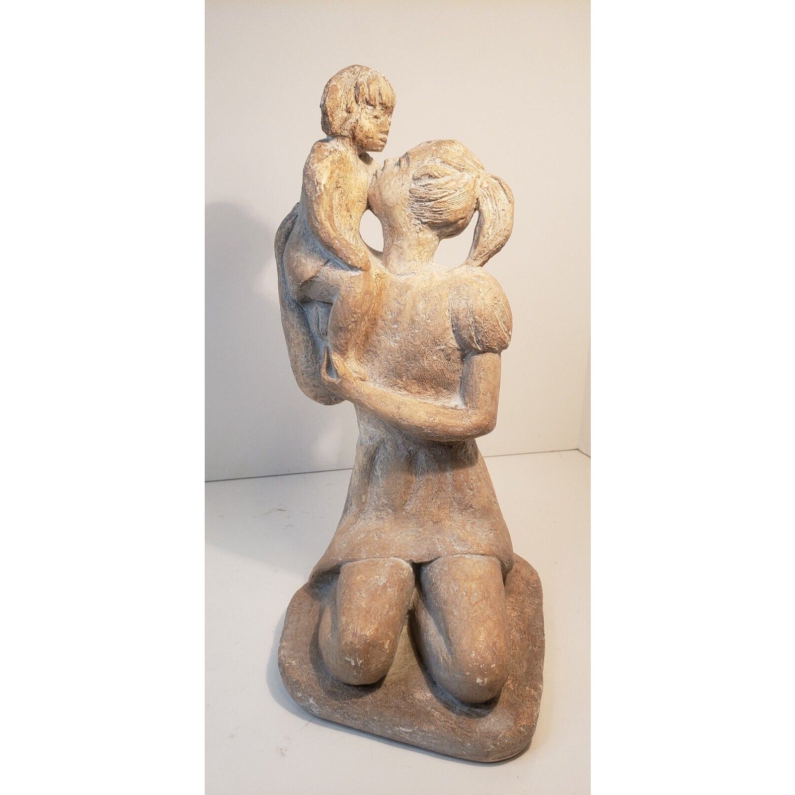 Austin Productions Mother & Child Sculpture 11.25" Vintage Modern Art